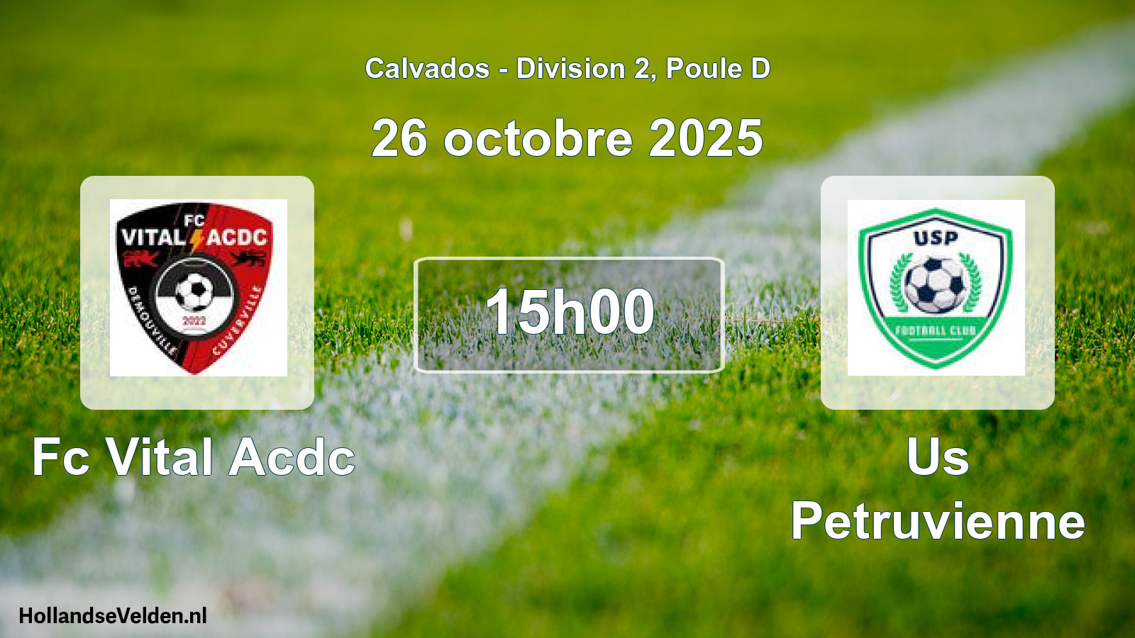 Scheduled Match: Fc Vital Acdc - Us Petruvienne (26 October 2025)