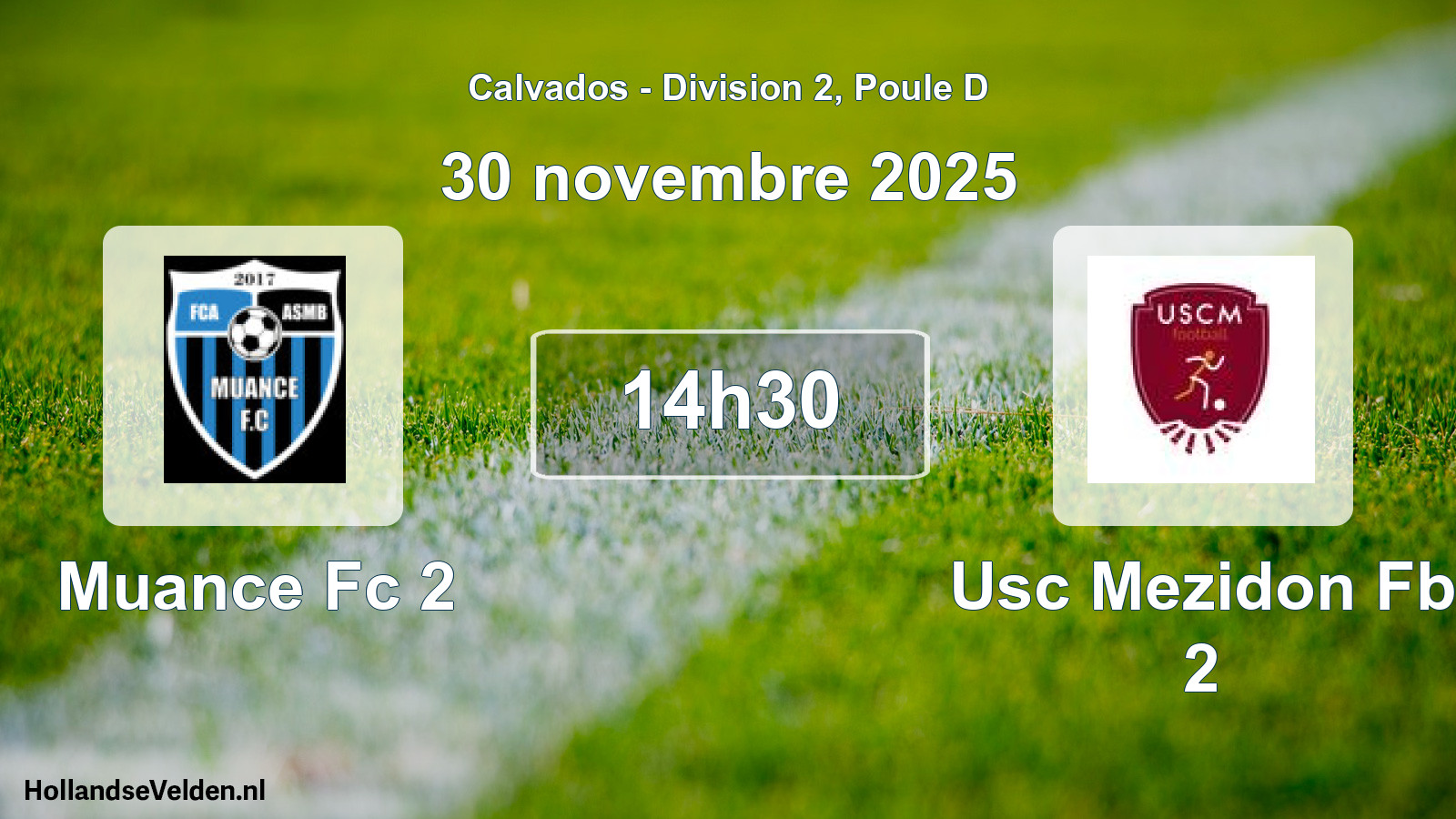 Geplande wedstrijd: Muance Fc 2 - Usc Mezidon Fb 2 (30 novembre 2025)
