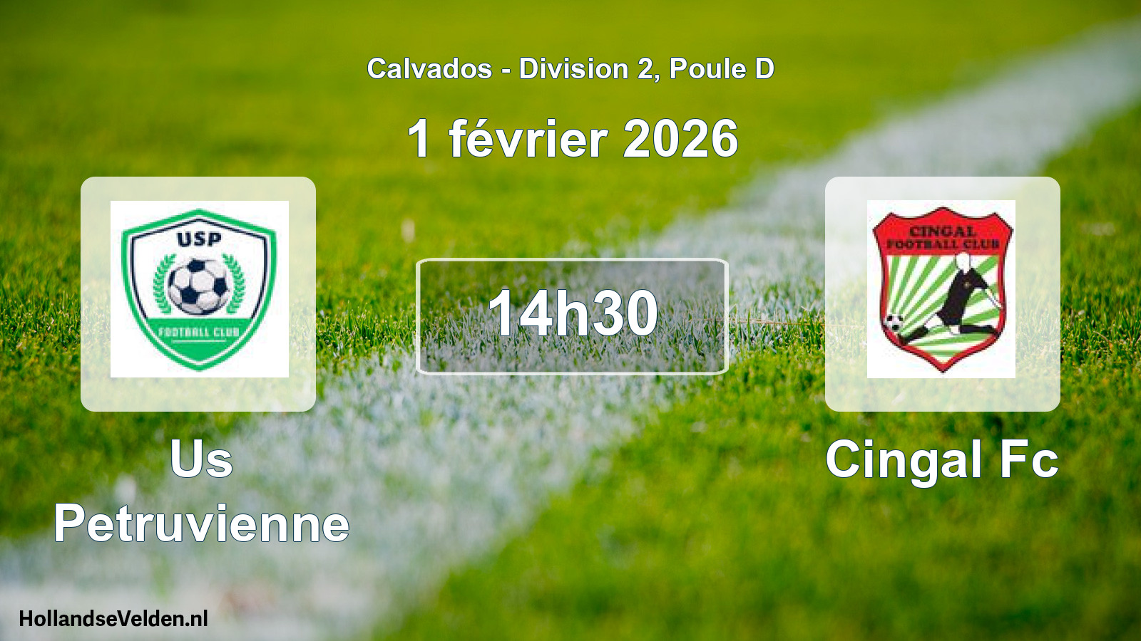 Geplande wedstrijd: Us Petruvienne - Cingal Fc (1 februari 2026)