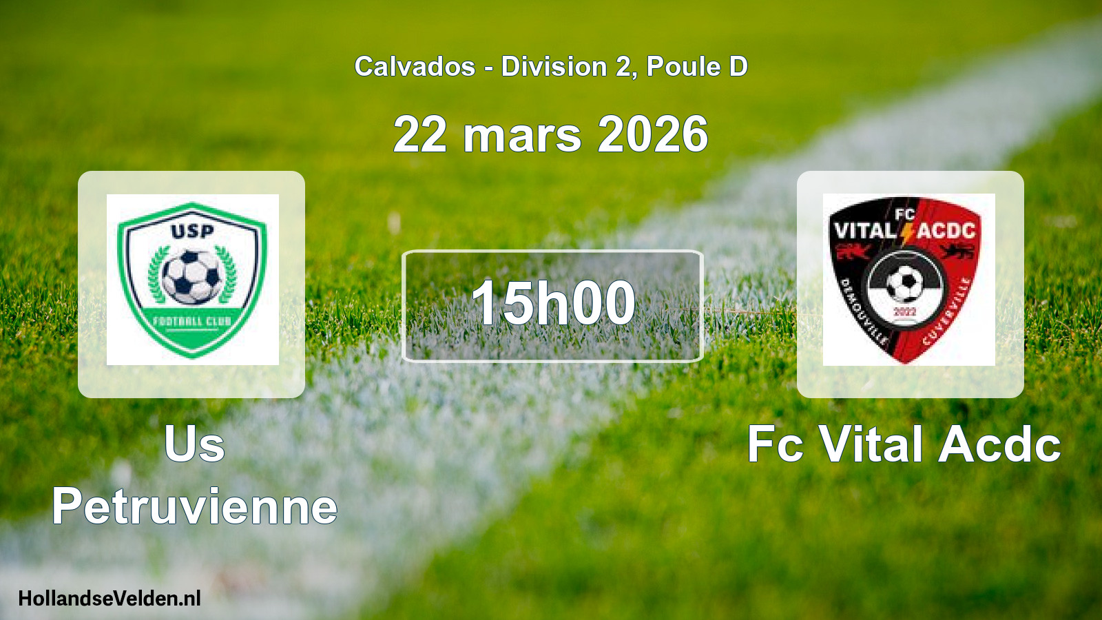 Geplande wedstrijd: Us Petruvienne - Fc Vital Acdc (22 maart 2026)