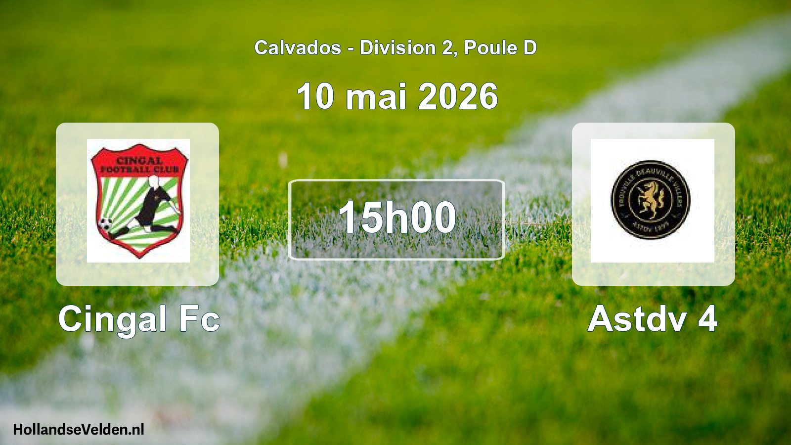 Geplande wedstrijd: Cingal Fc - Astdv 4 (10 mai 2026)