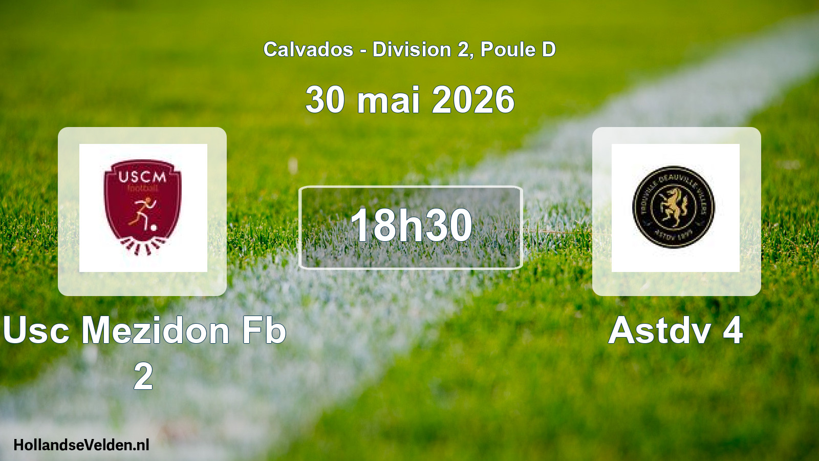 Geplande wedstrijd: Usc Mezidon Fb 2 - Astdv 4 (30 mai 2026)