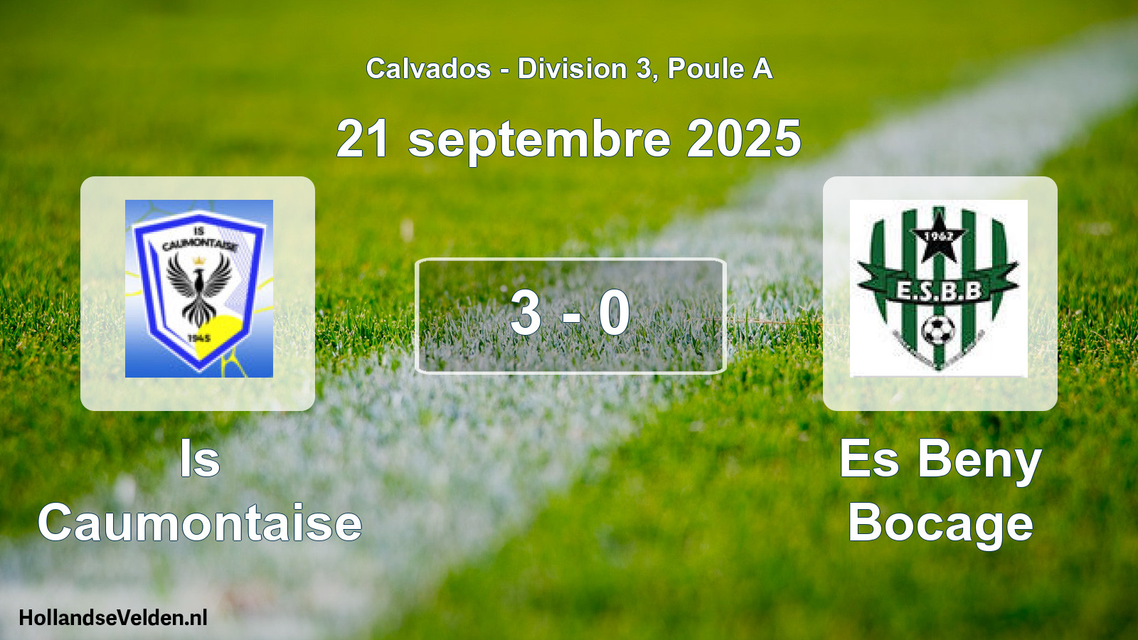 Total number of matches played: Is Caumontaise - Es Beny Bocage 3 - 0 (21 September 2025)