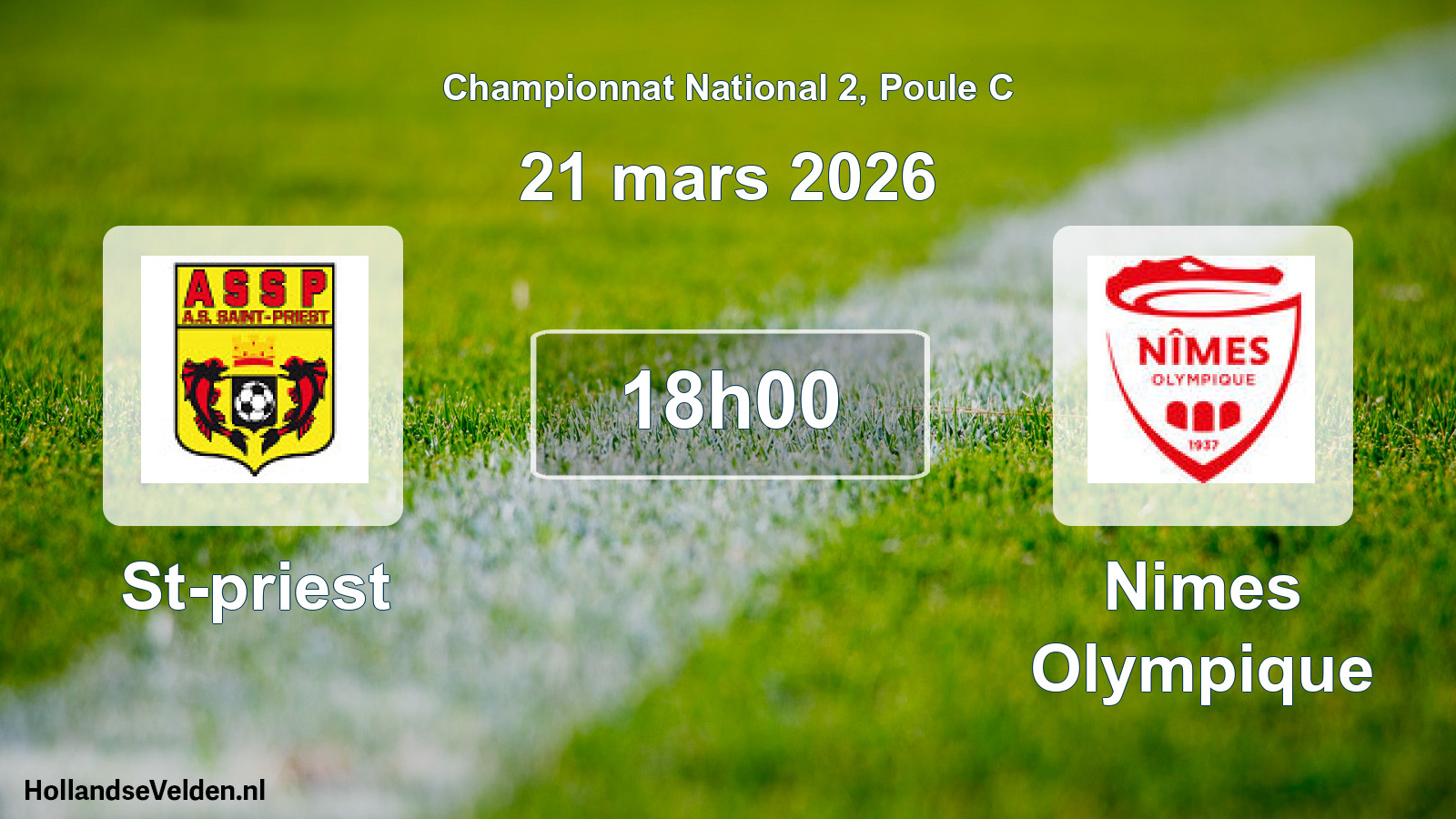 Geplande wedstrijd: St-priest - Nimes Olympique (21 mars 2026)