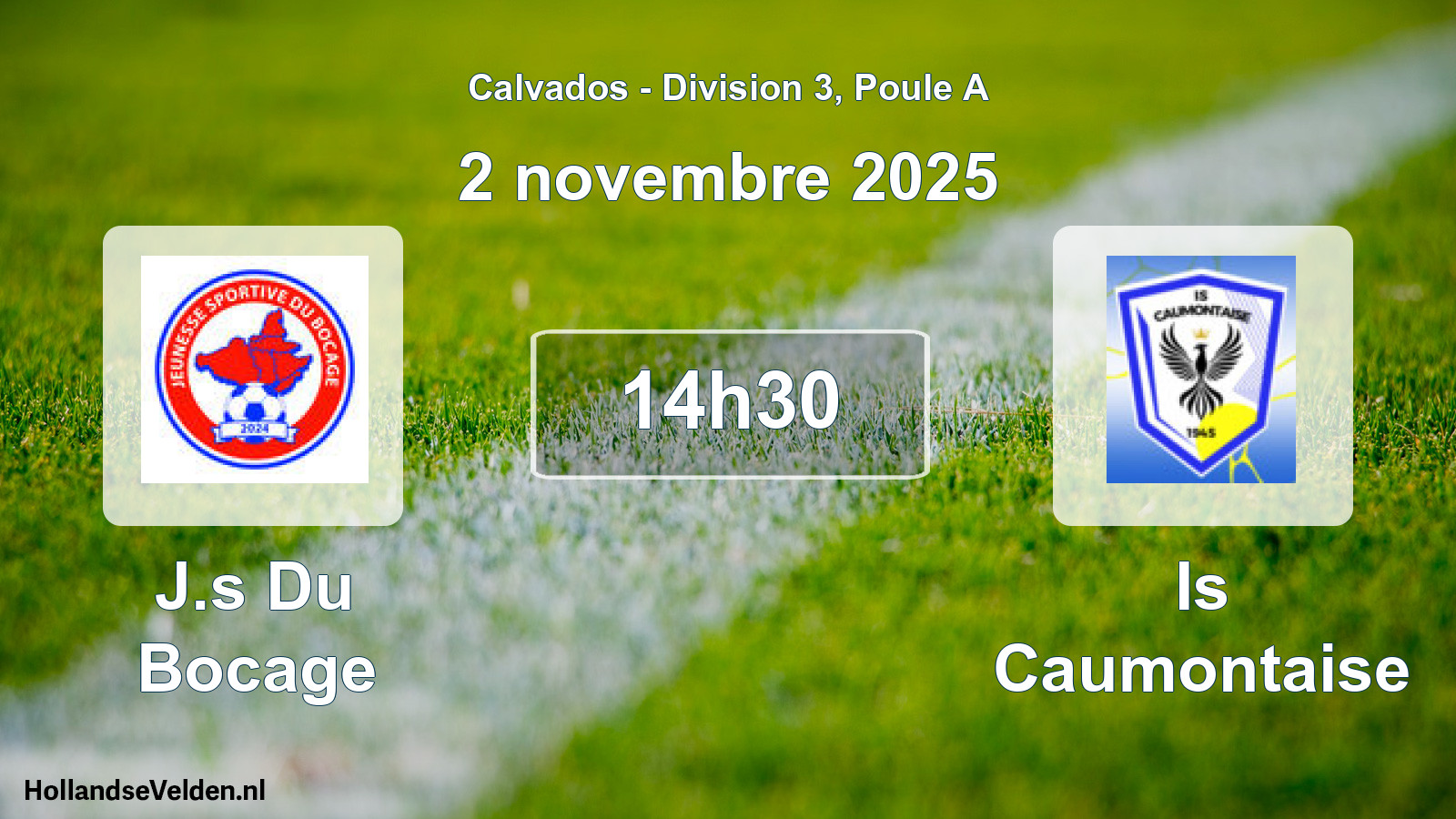 Geplande wedstrijd: J.s Du Bocage - Is Caumontaise (2 november 2025)