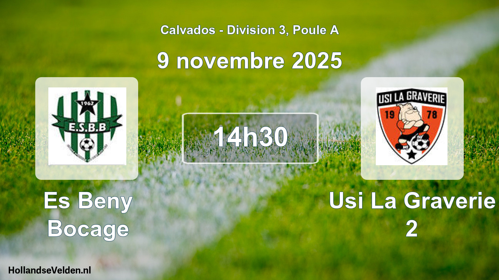 Scheduled Match: Es Beny Bocage - Usi La Graverie 2 (9 November 2025)