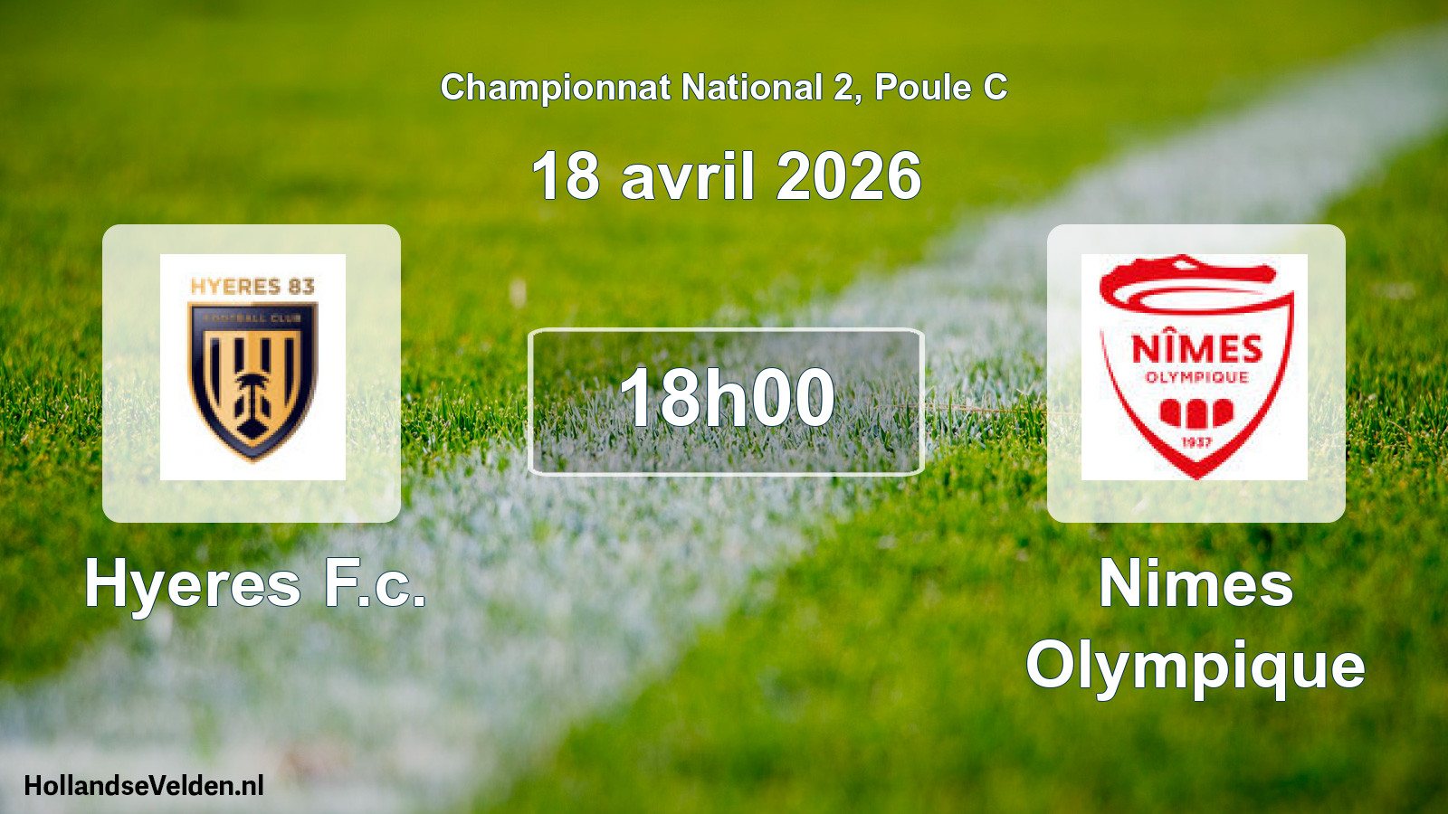 Geplande wedstrijd: Hyeres F.c. - Nimes Olympique (18 avril 2026)