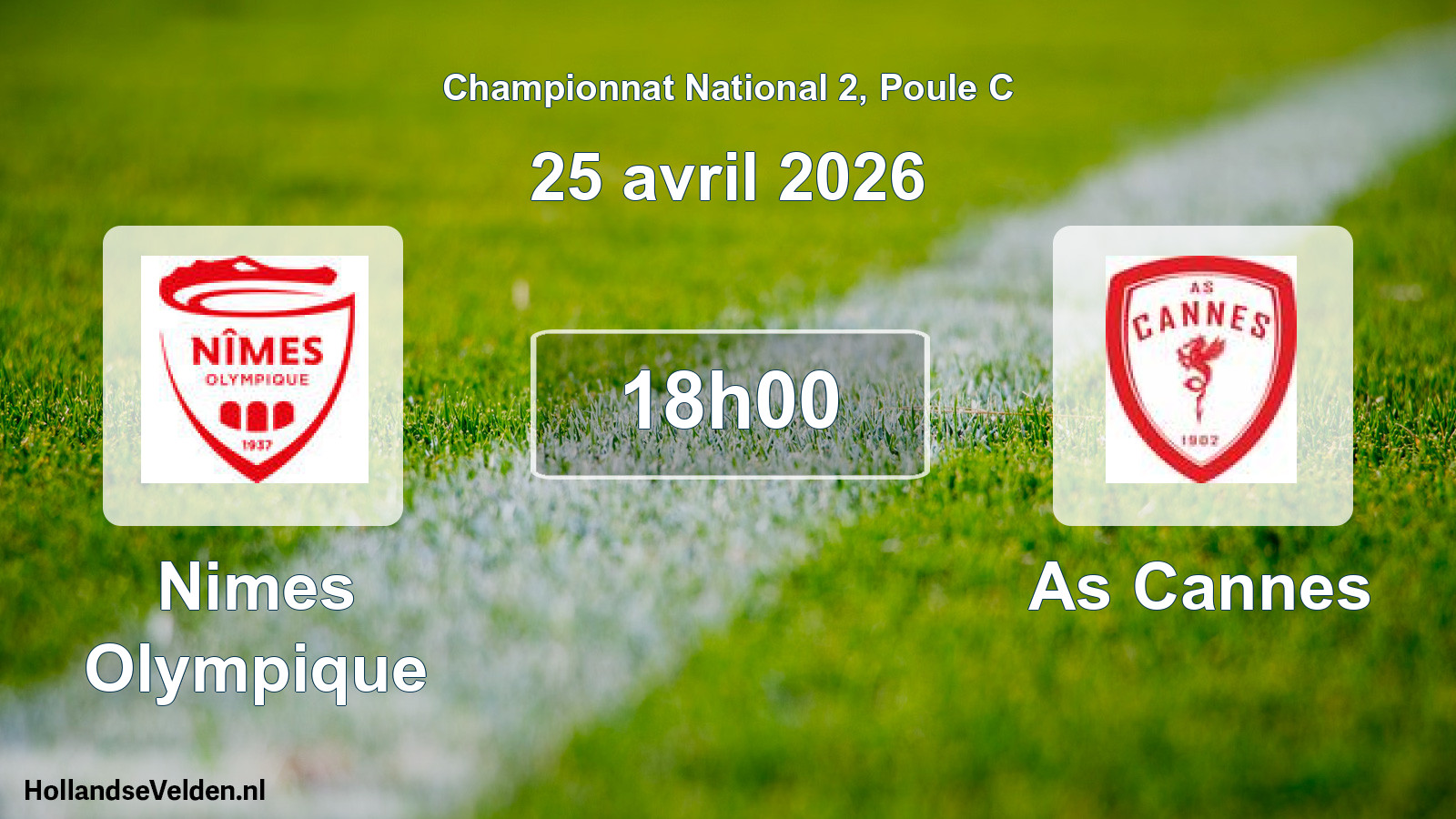 Geplande wedstrijd: Nimes Olympique - As Cannes (25 april 2026)