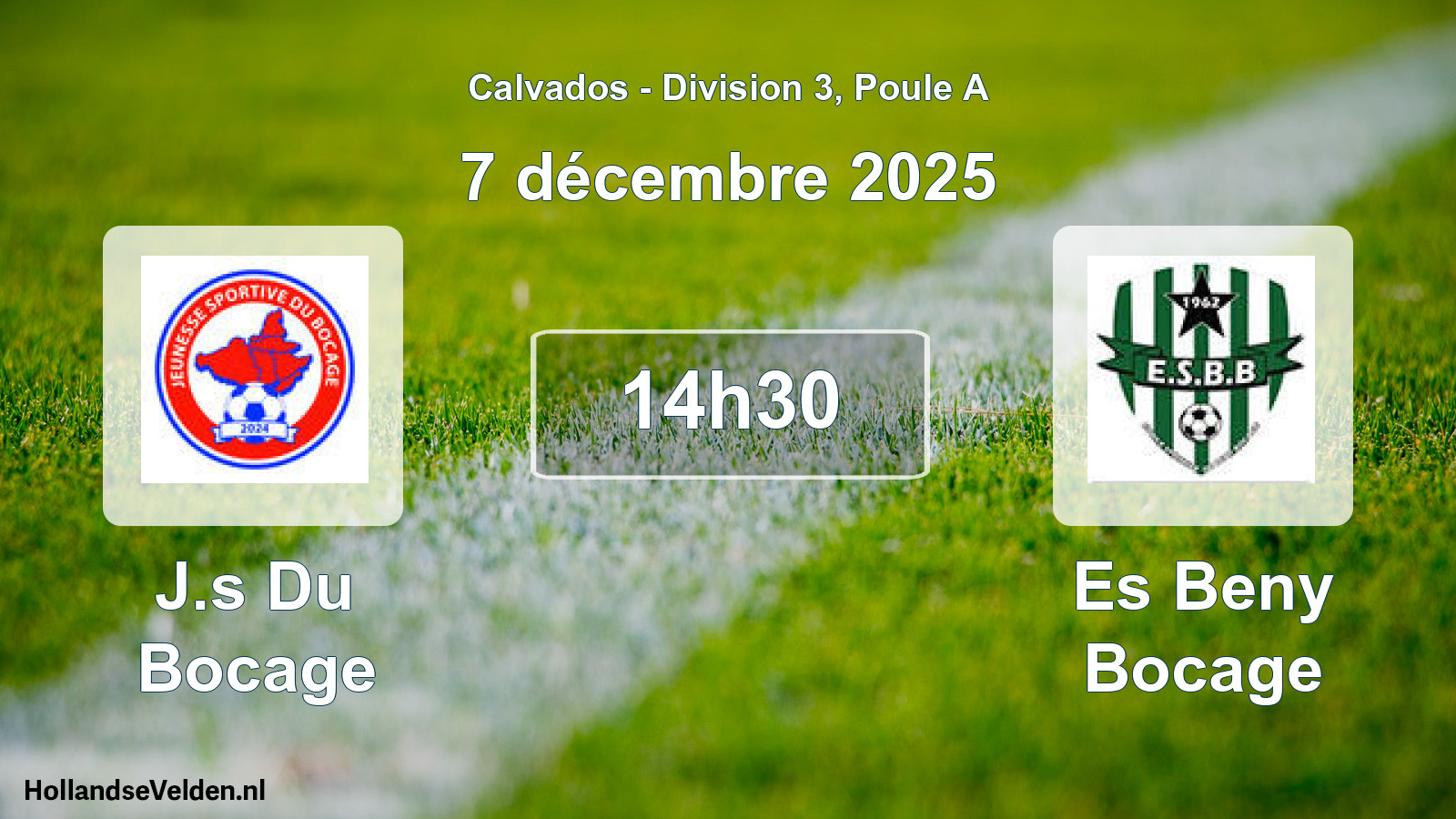 Geplande wedstrijd: J.s Du Bocage - Es Beny Bocage (7 december 2025)