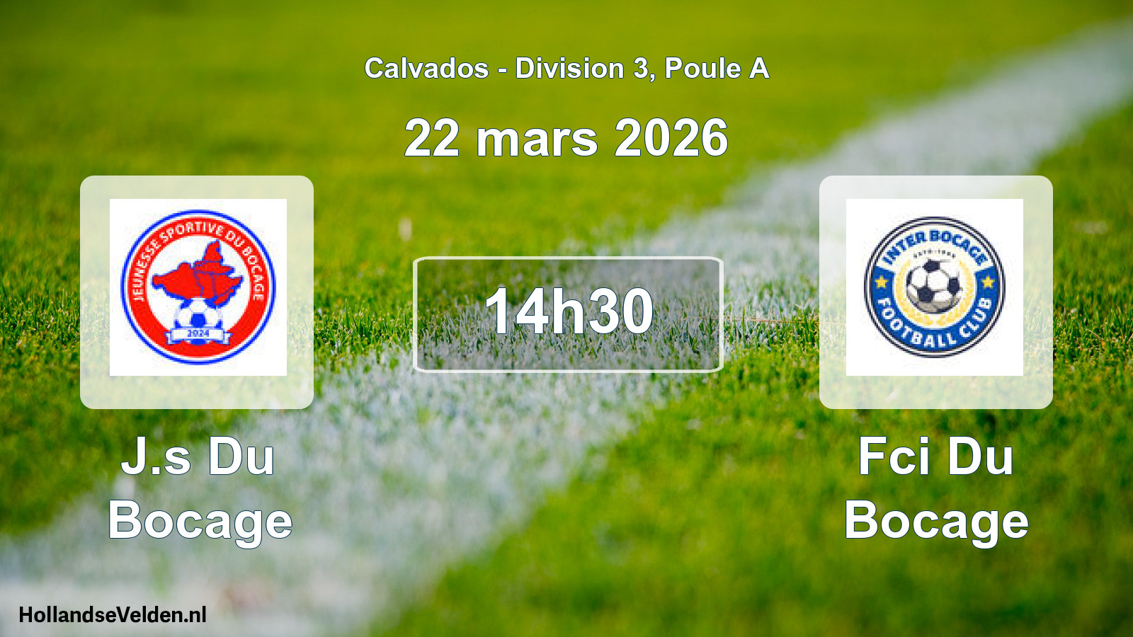 Geplande wedstrijd: J.s Du Bocage - Fci Du Bocage (22 mars 2026)