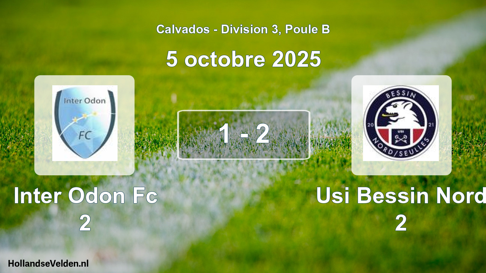 Gespeelde wedstrijd: Inter Odon Fc 2 - Usi Bessin Nord 2 1 - 2 (5 octobre 2025)