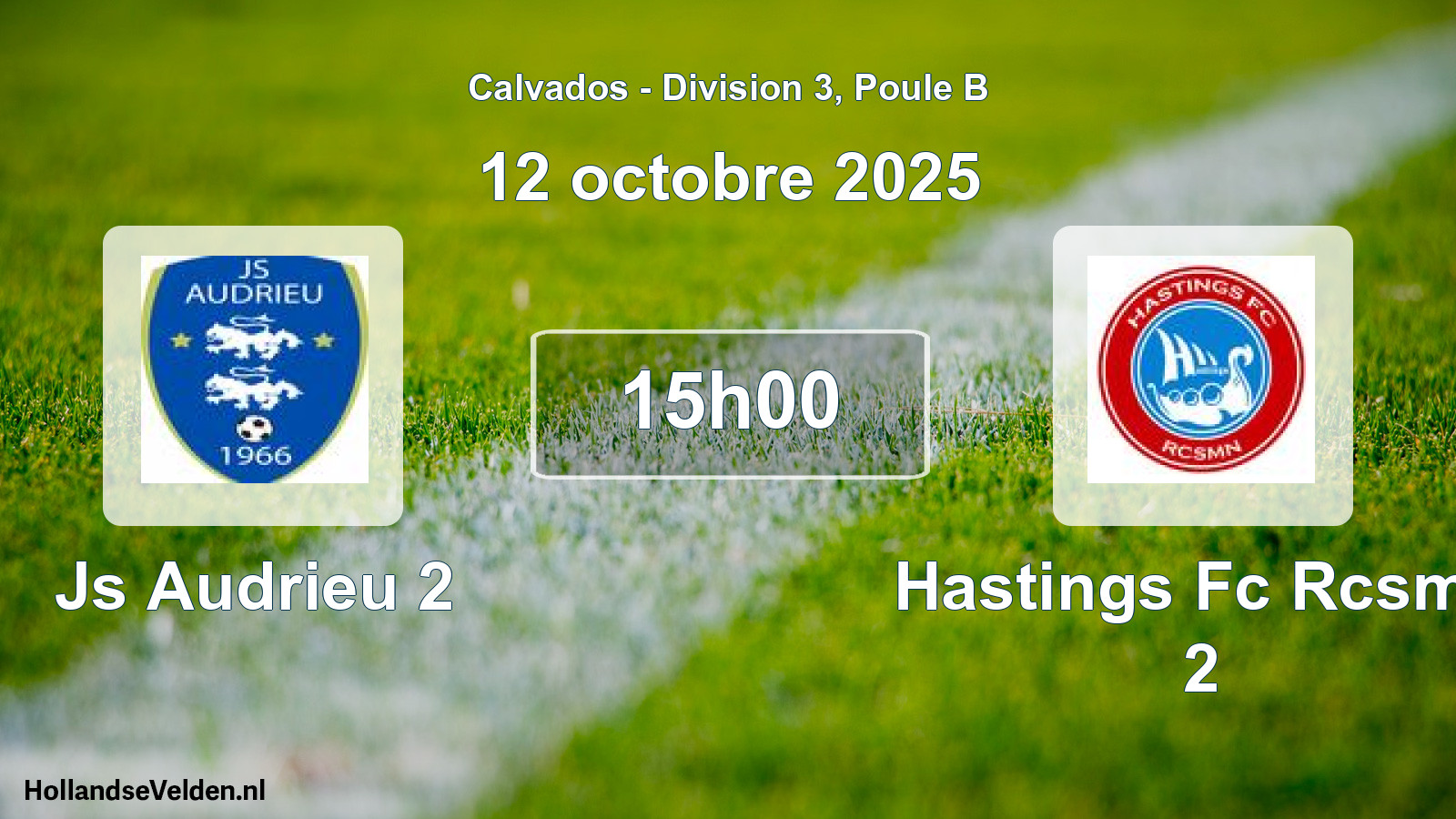 Geplande wedstrijd: Js Audrieu 2 - Hastings Fc Rcsmn 2 (12 octobre 2025)