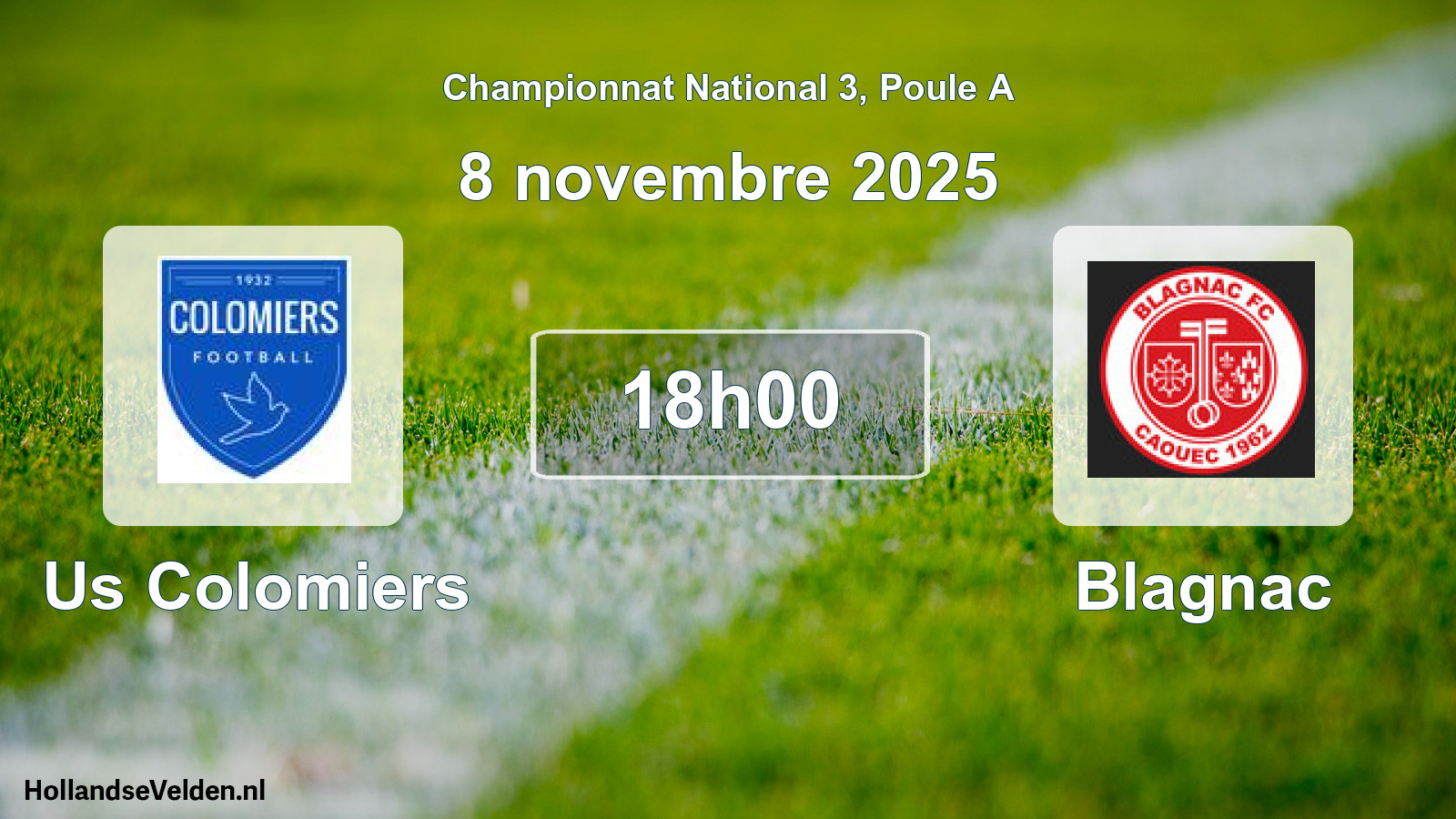 Geplande wedstrijd: Us Colomiers - Blagnac (8 november 2025)