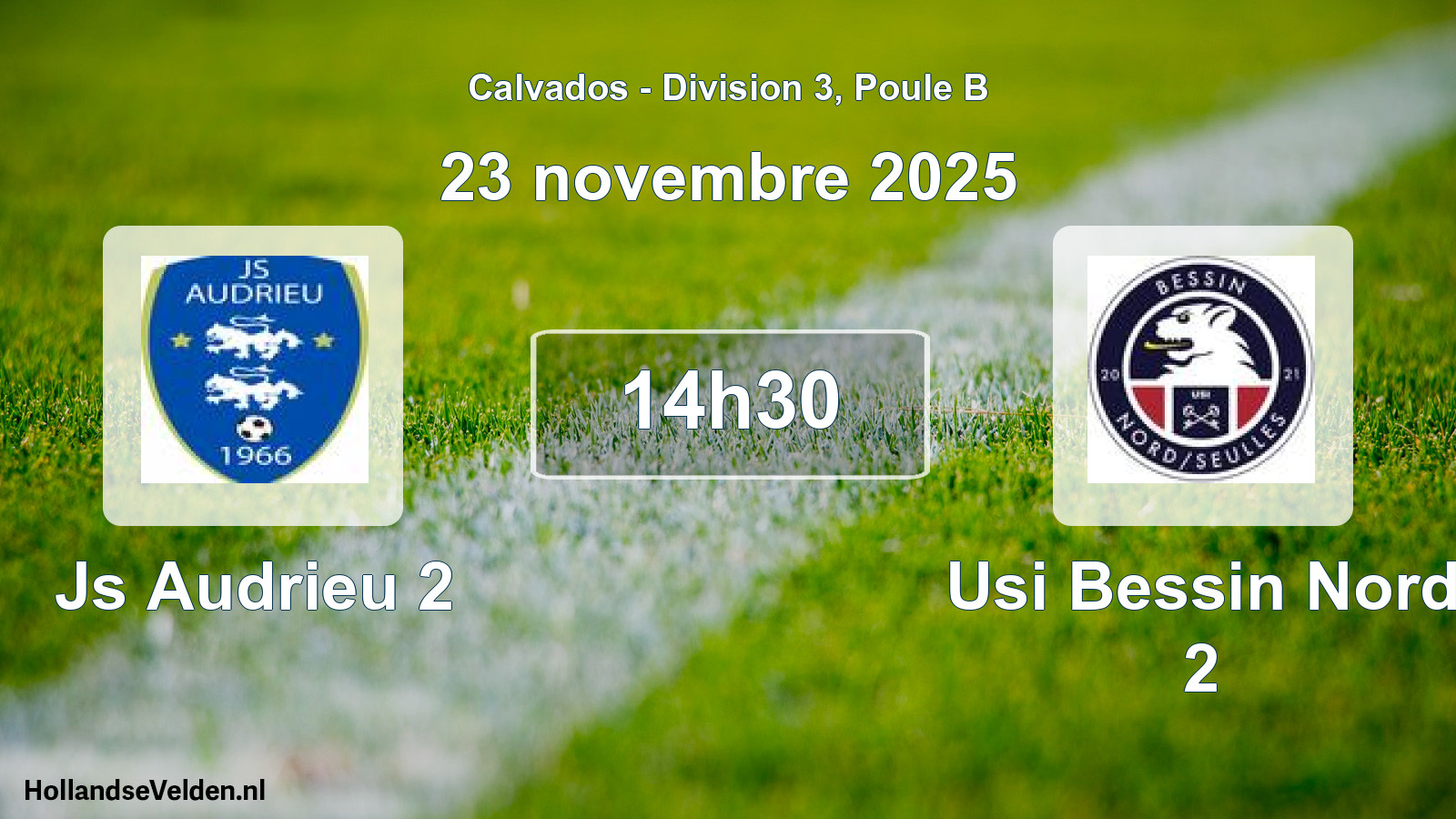 Scheduled Match: Js Audrieu 2 - Usi Bessin Nord 2 (23 November 2025)