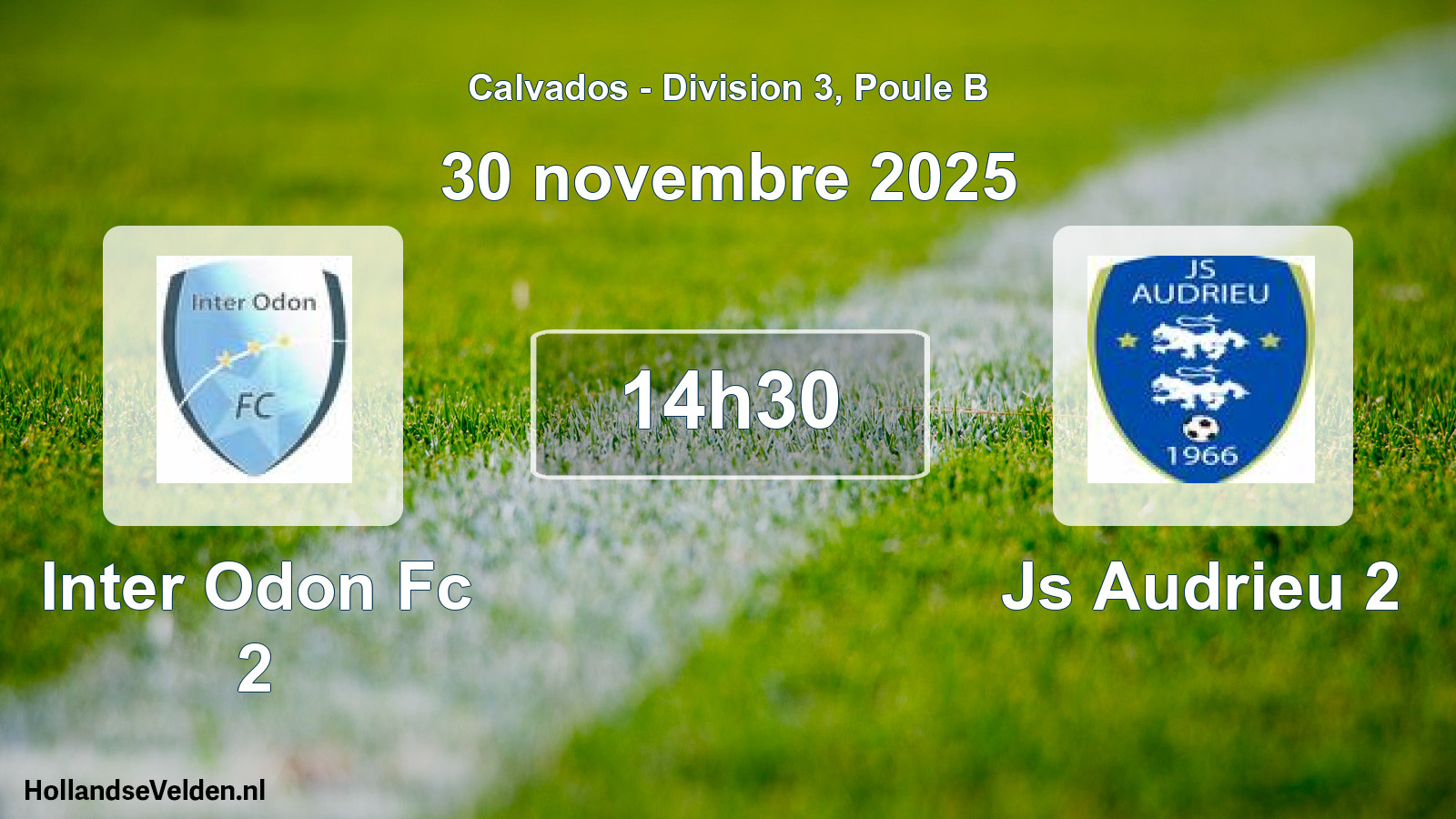 Geplande wedstrijd: Inter Odon Fc 2 - Js Audrieu 2 (30 november 2025)