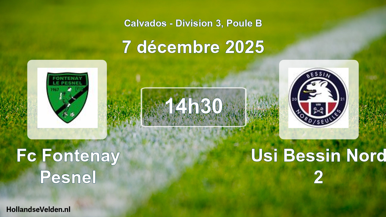 Geplande wedstrijd: Fc Fontenay Pesnel - Usi Bessin Nord 2 (7 december 2025)