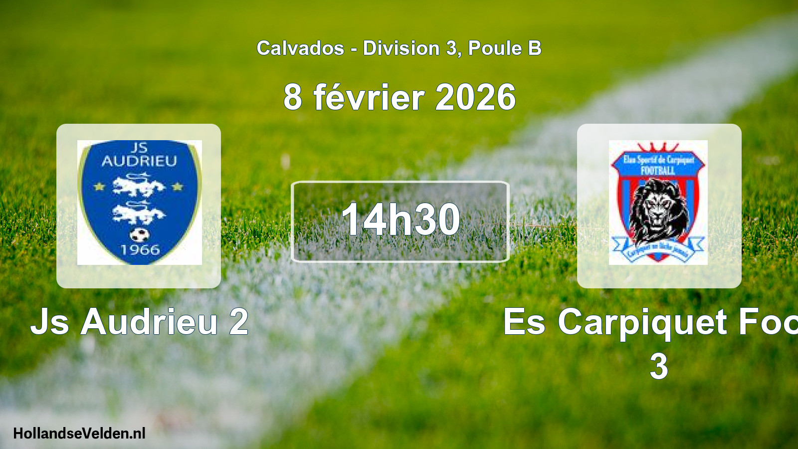 Scheduled Match: Js Audrieu 2 - Es Carpiquet Foot 3 (8 February 2026)