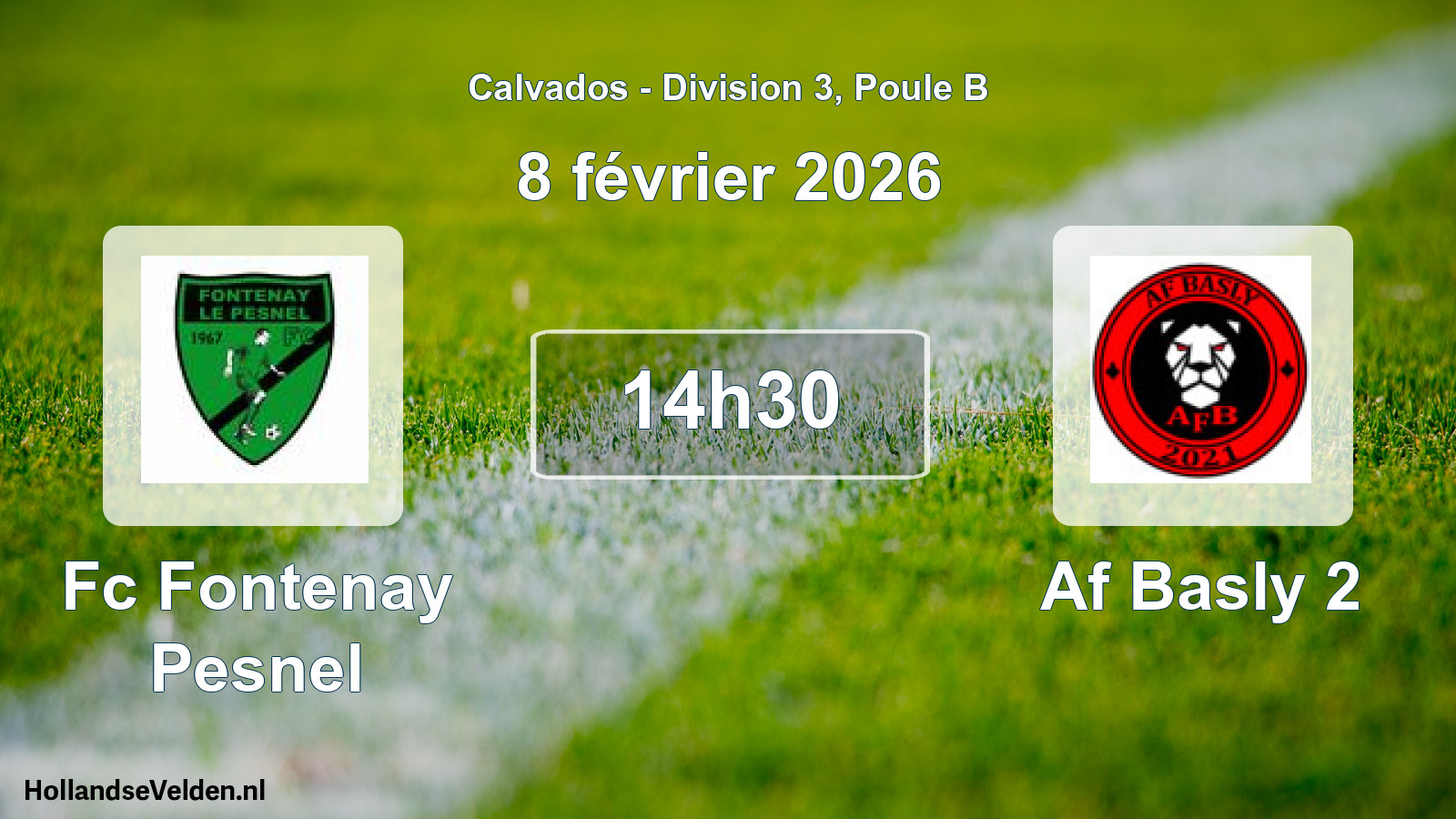 Geplande wedstrijd: Fc Fontenay Pesnel - Af Basly 2 (8 février 2026)