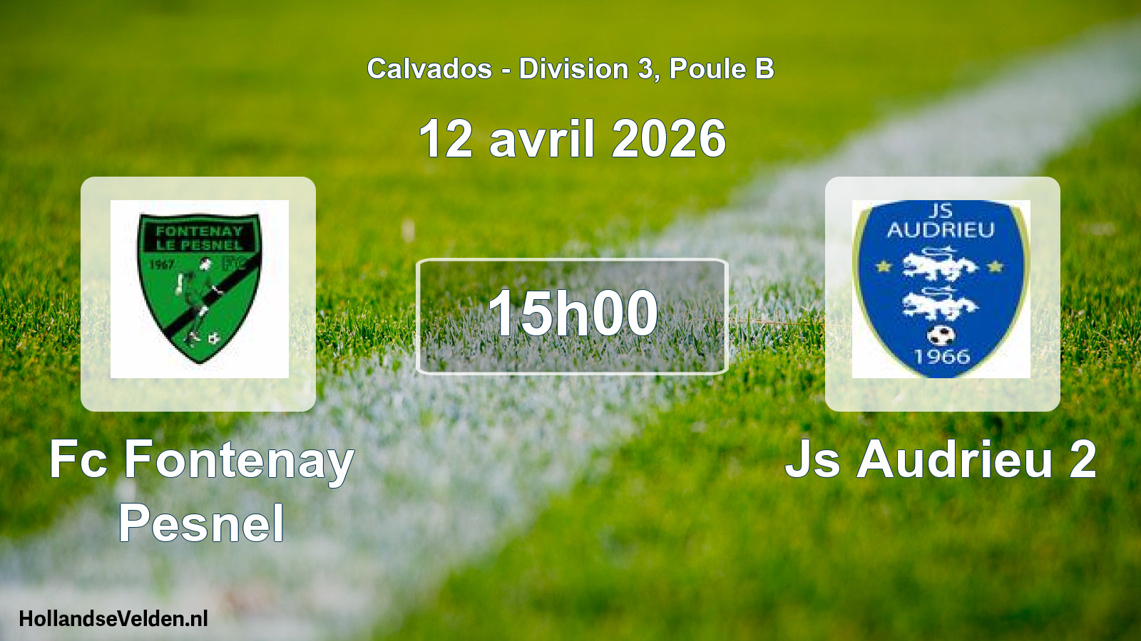 Geplande wedstrijd: Fc Fontenay Pesnel - Js Audrieu 2 (12 april 2026)