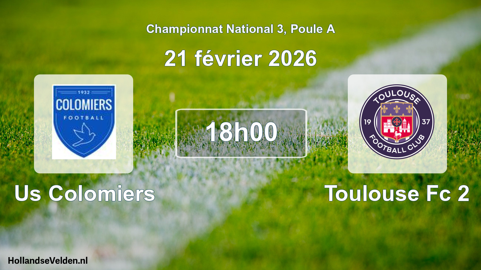 Scheduled Match: Us Colomiers - Toulouse Fc 2 (21 February 2026)