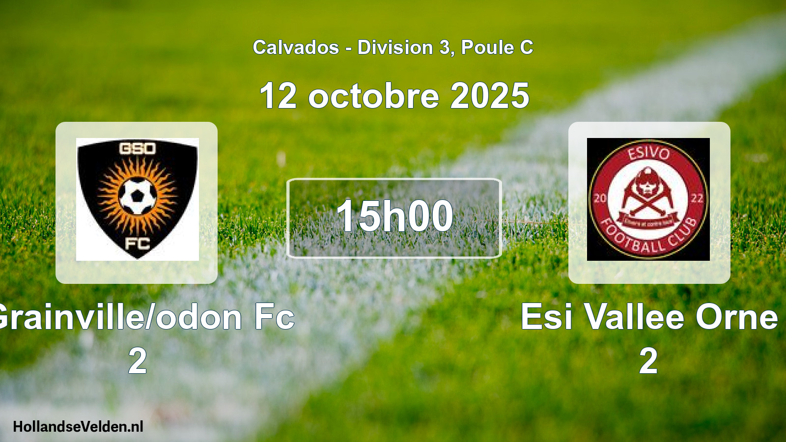 Geplande wedstrijd: Grainville/odon Fc 2 - Esi Vallee Orne 2 (12 octobre 2025)