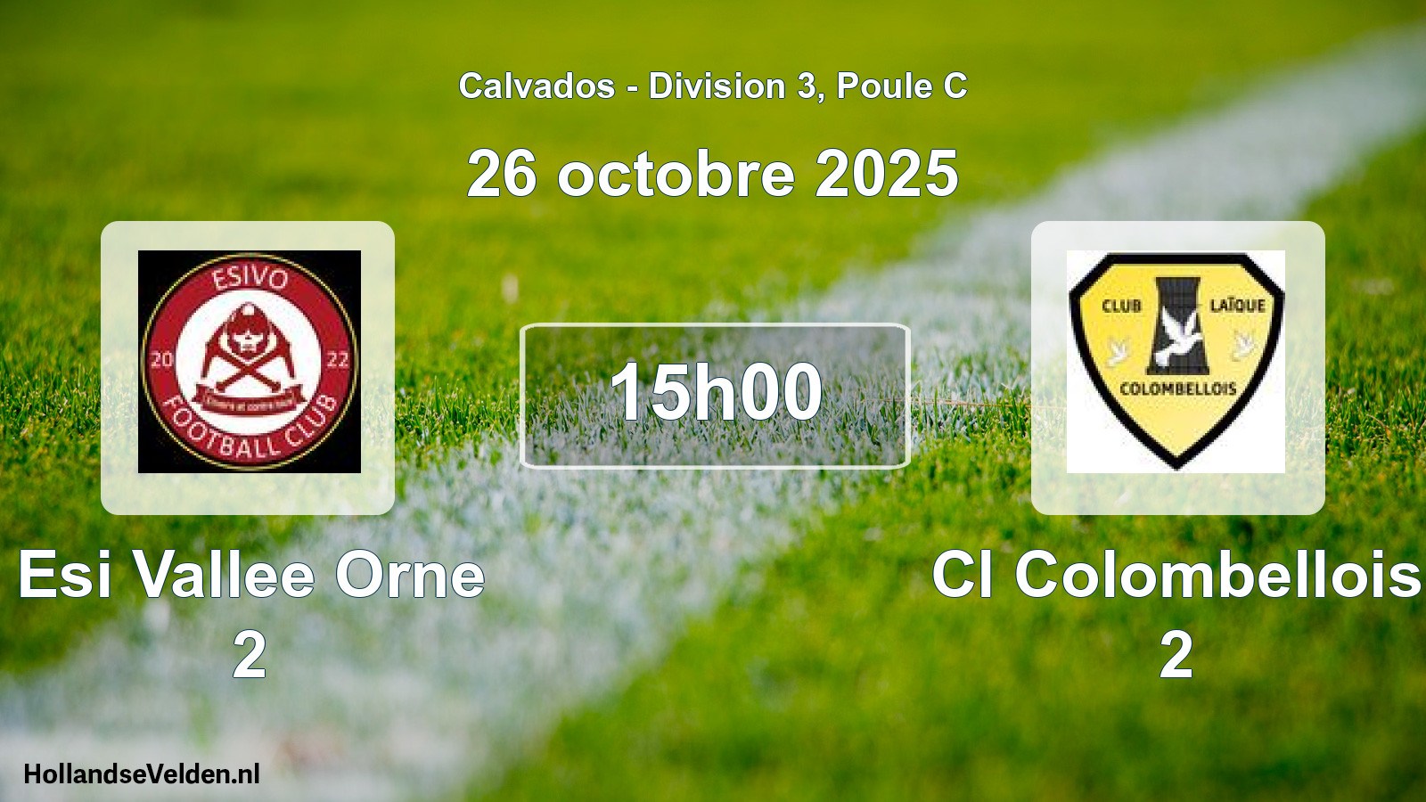 Geplande wedstrijd: Esi Vallee Orne 2 - Cl Colombellois 2 (26 oktober 2025)
