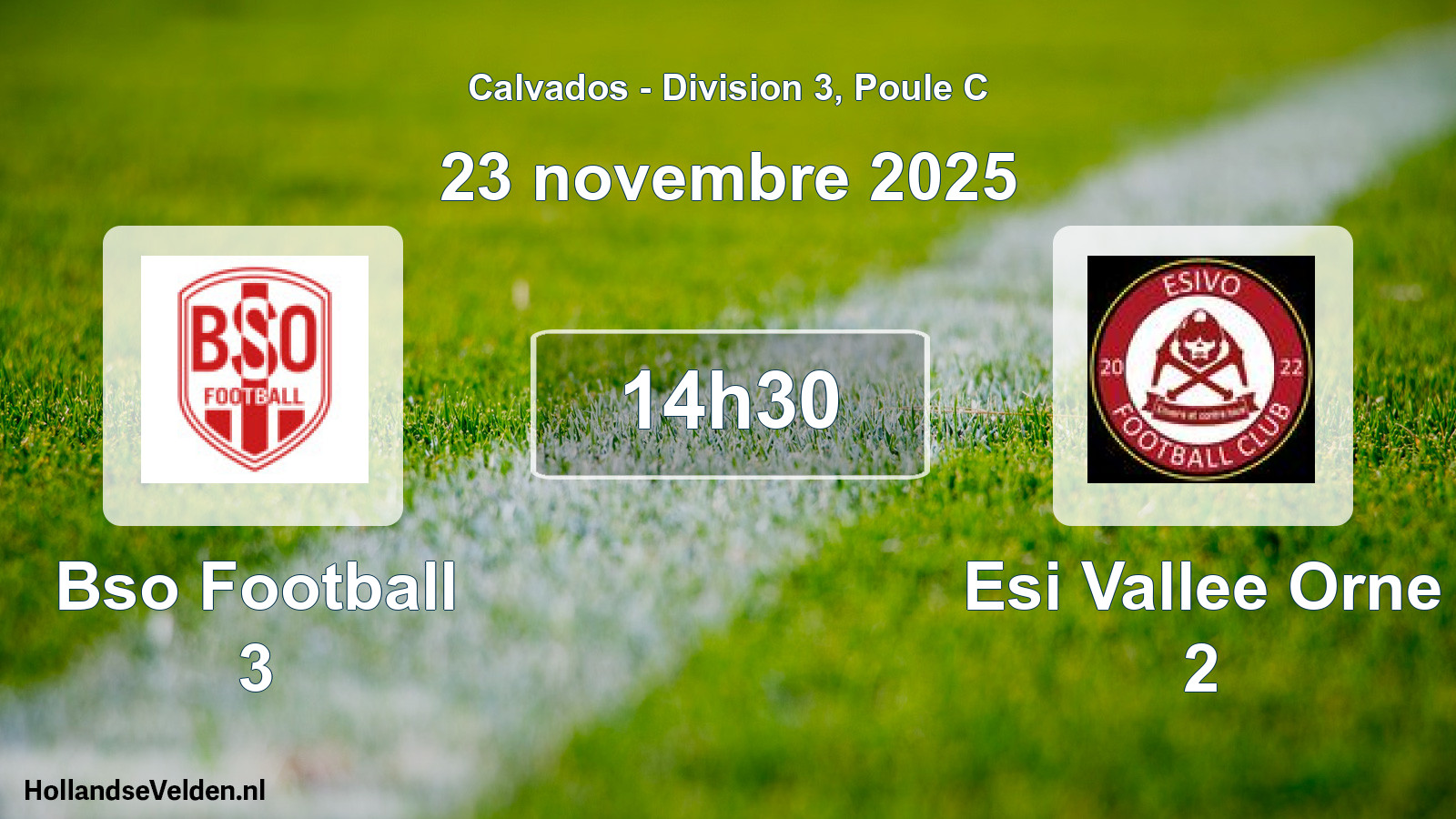 Scheduled Match: Bso Football 3 - Esi Vallee Orne 2 (23 November 2025)