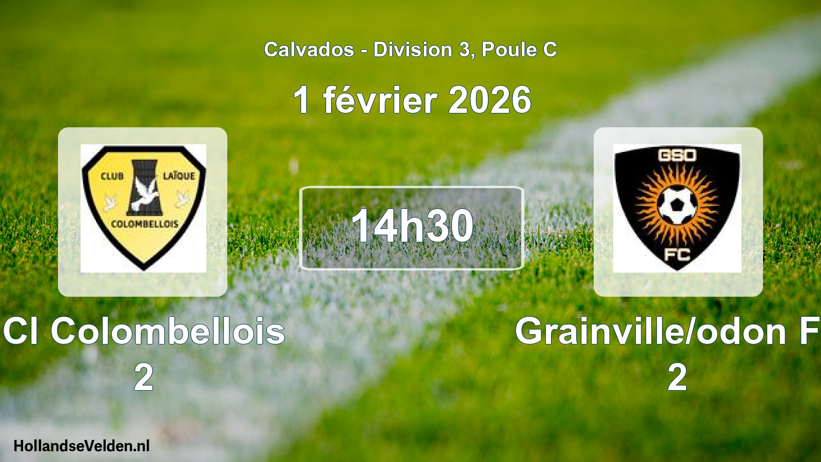 Geplande wedstrijd: Cl Colombellois 2 - Grainville/odon Fc 2 (1 februari 2026)