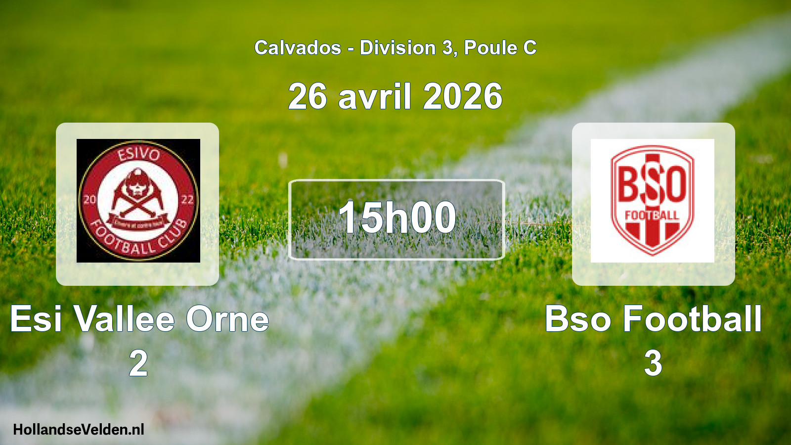 Scheduled Match: Esi Vallee Orne 2 - Bso Football 3 (26 April 2026)