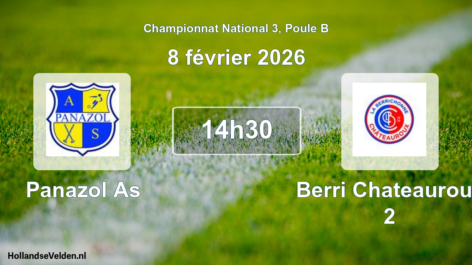 Scheduled Match: Panazol As - Berri Chateauroux 2 (8 February 2026)