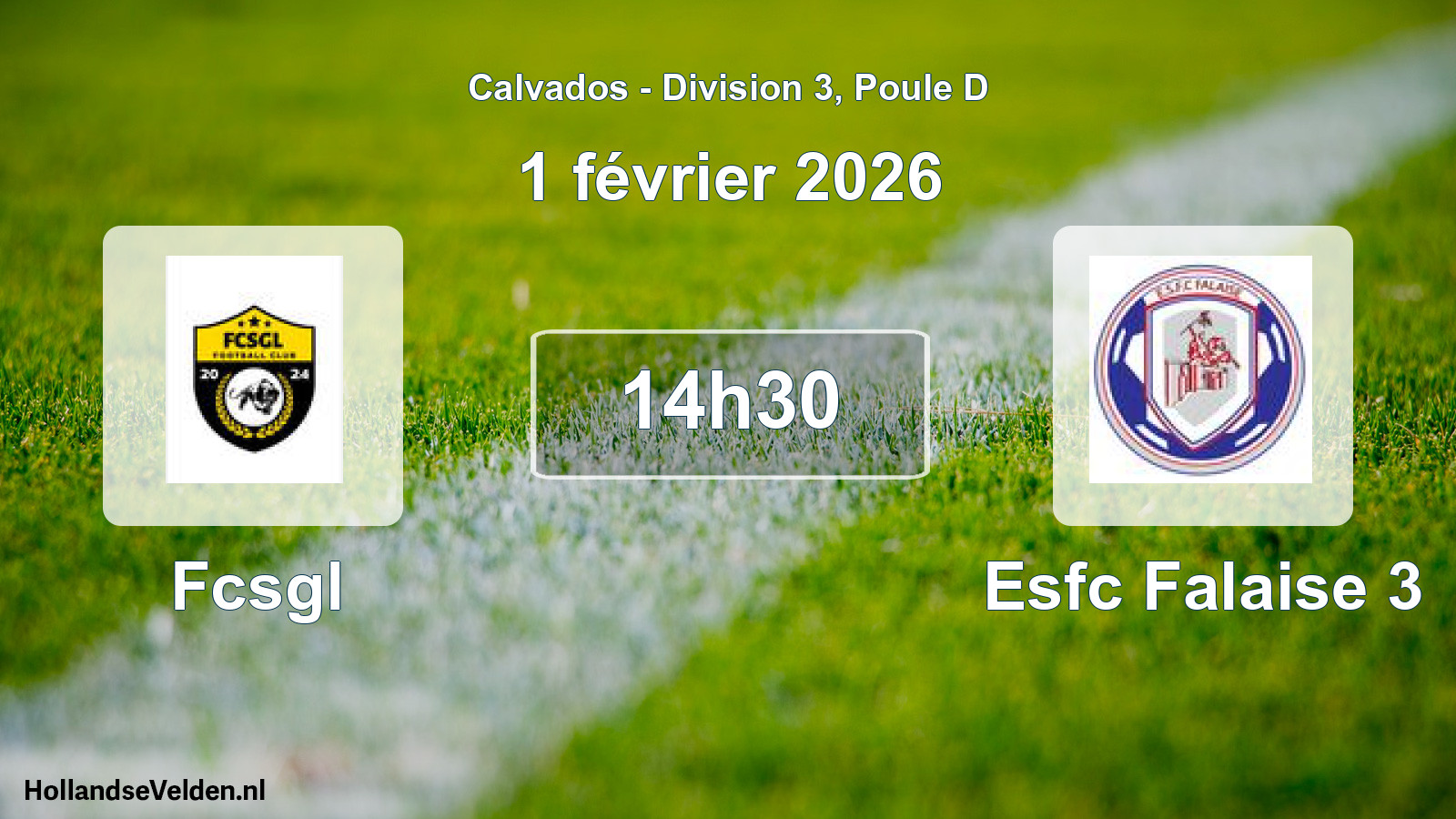 Geplande wedstrijd: Fcsgl - Esfc Falaise 3 (1 février 2026)