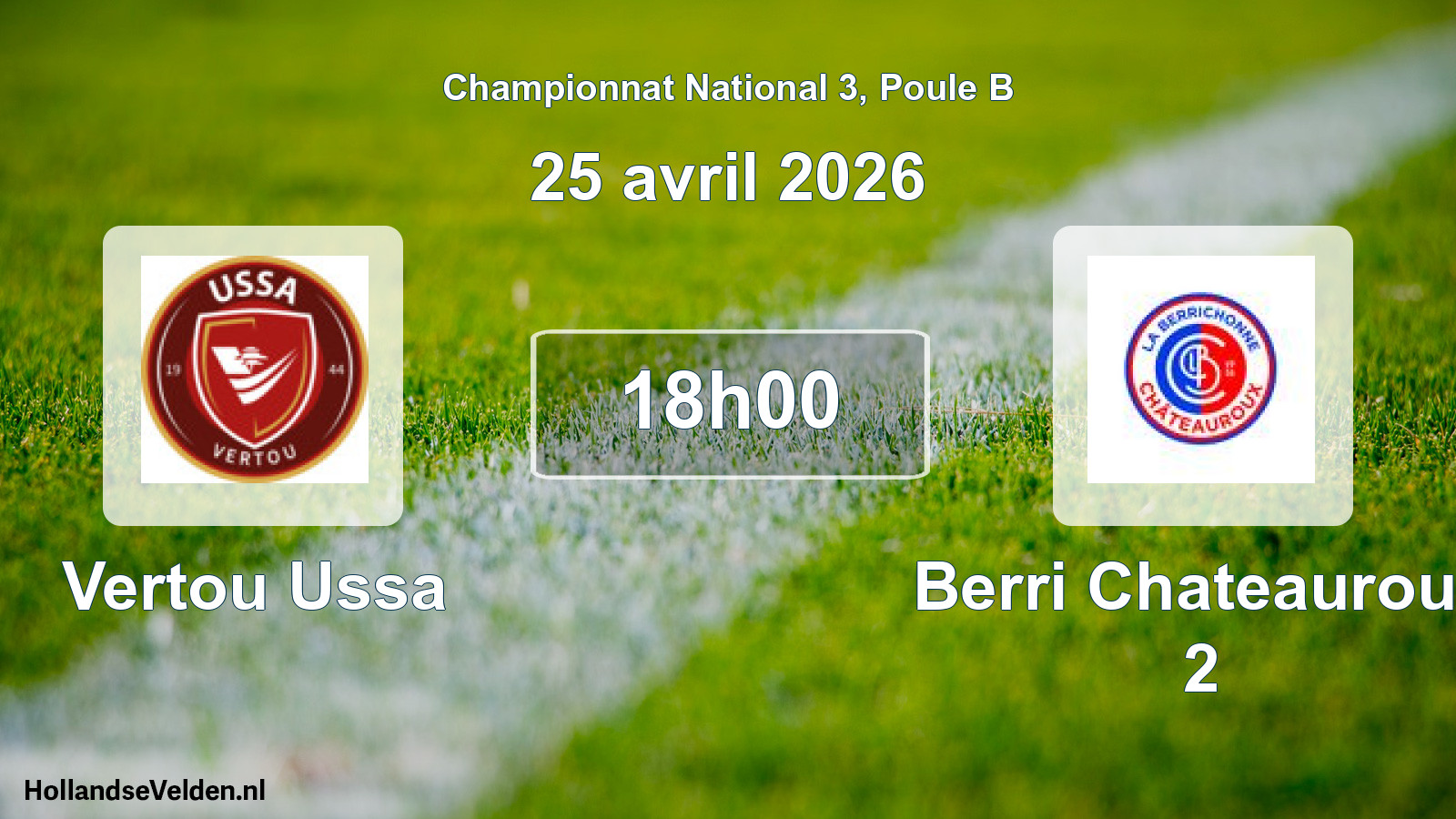 Scheduled Match: Vertou Ussa - Berri Chateauroux 2 (25 April 2026)