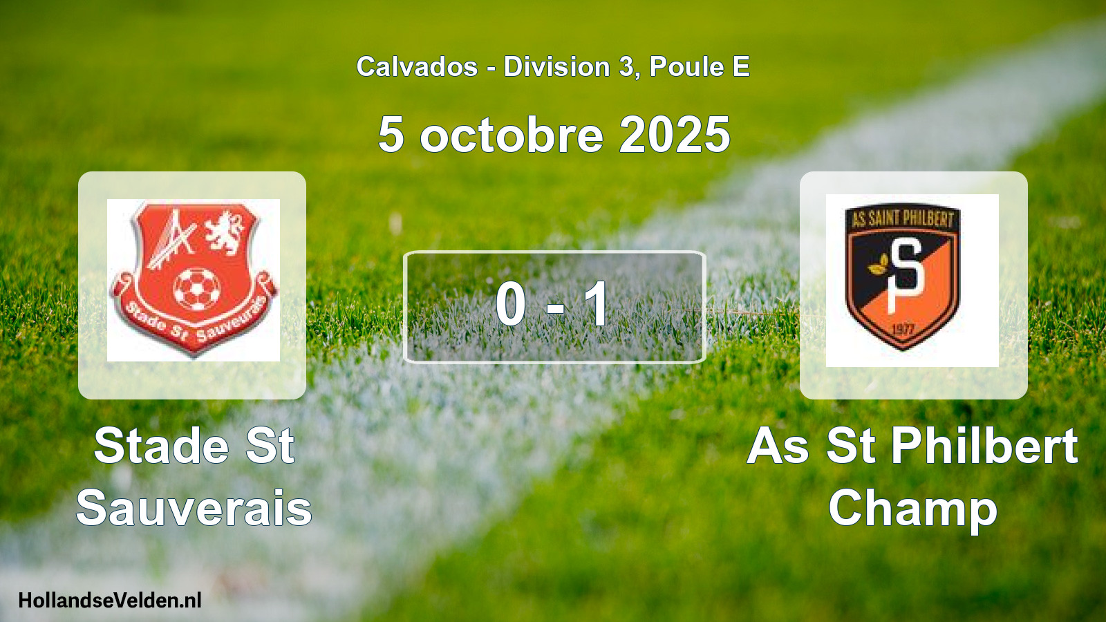 Gespeelde wedstrijd: Stade St Sauverais - As St Philbert Champ 0 - 1 (5 octobre 2025)