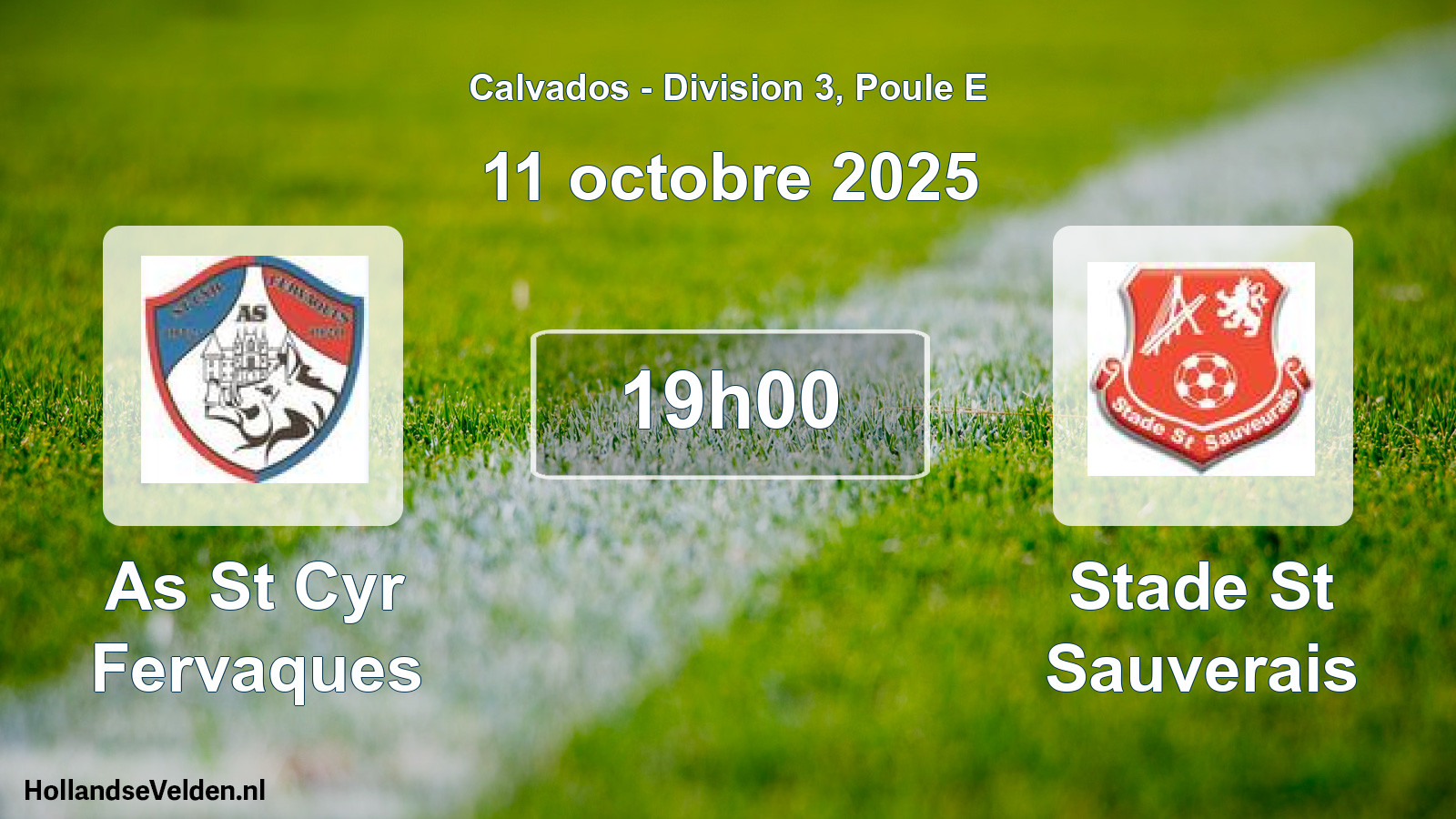 Geplande wedstrijd: As St Cyr Fervaques - Stade St Sauverais (11 oktober 2025)