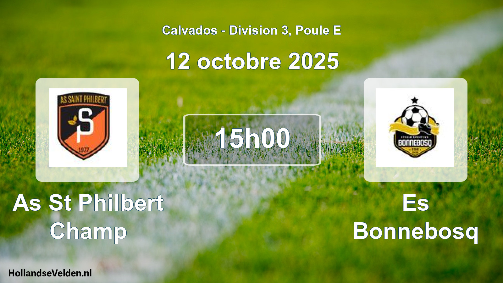 Geplande wedstrijd: As St Philbert Champ - Es Bonnebosq (12 oktober 2025)