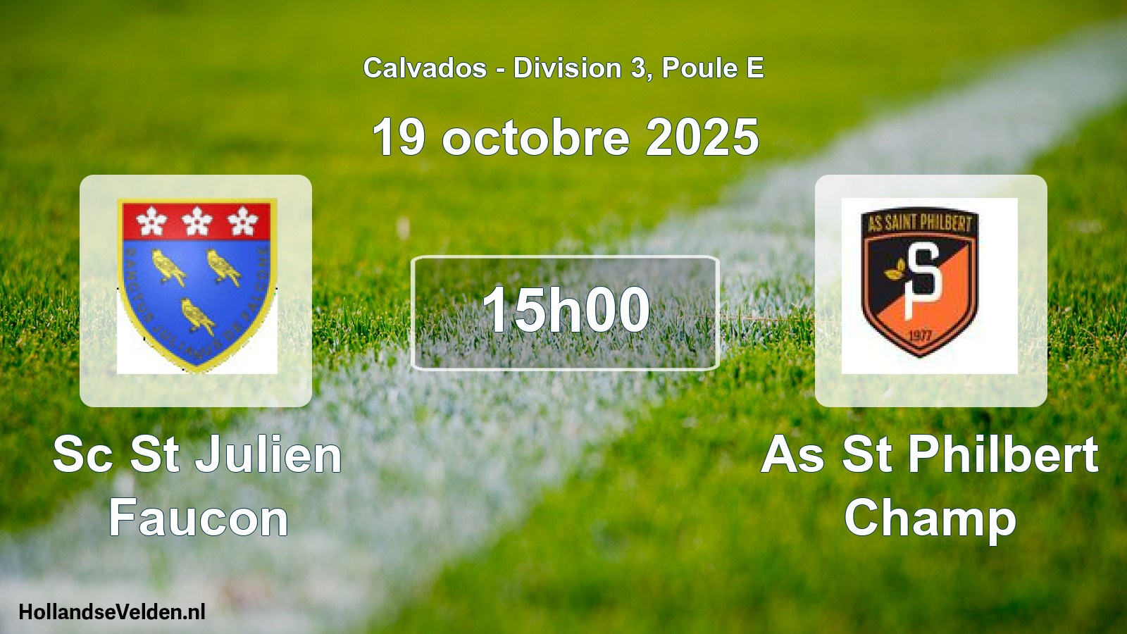 Geplande wedstrijd: Sc St Julien Faucon - As St Philbert Champ (19 oktober 2025)