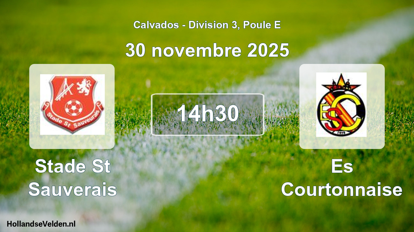 Geplande wedstrijd: Stade St Sauverais - Es Courtonnaise (30 november 2025)