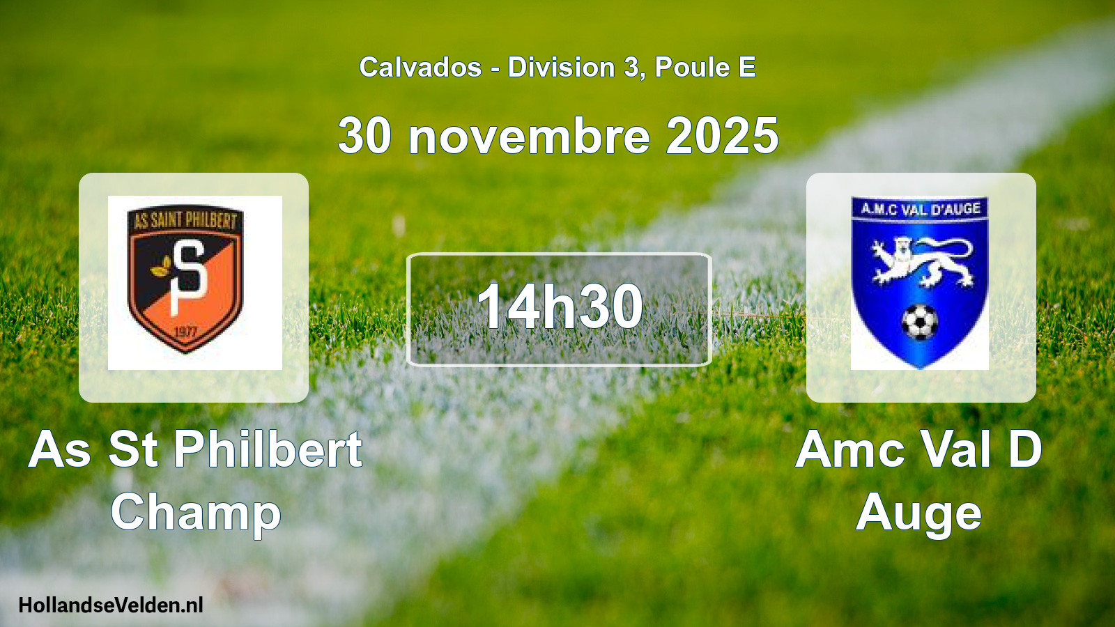 Geplande wedstrijd: As St Philbert Champ - Amc Val D Auge (30 novembre 2025)