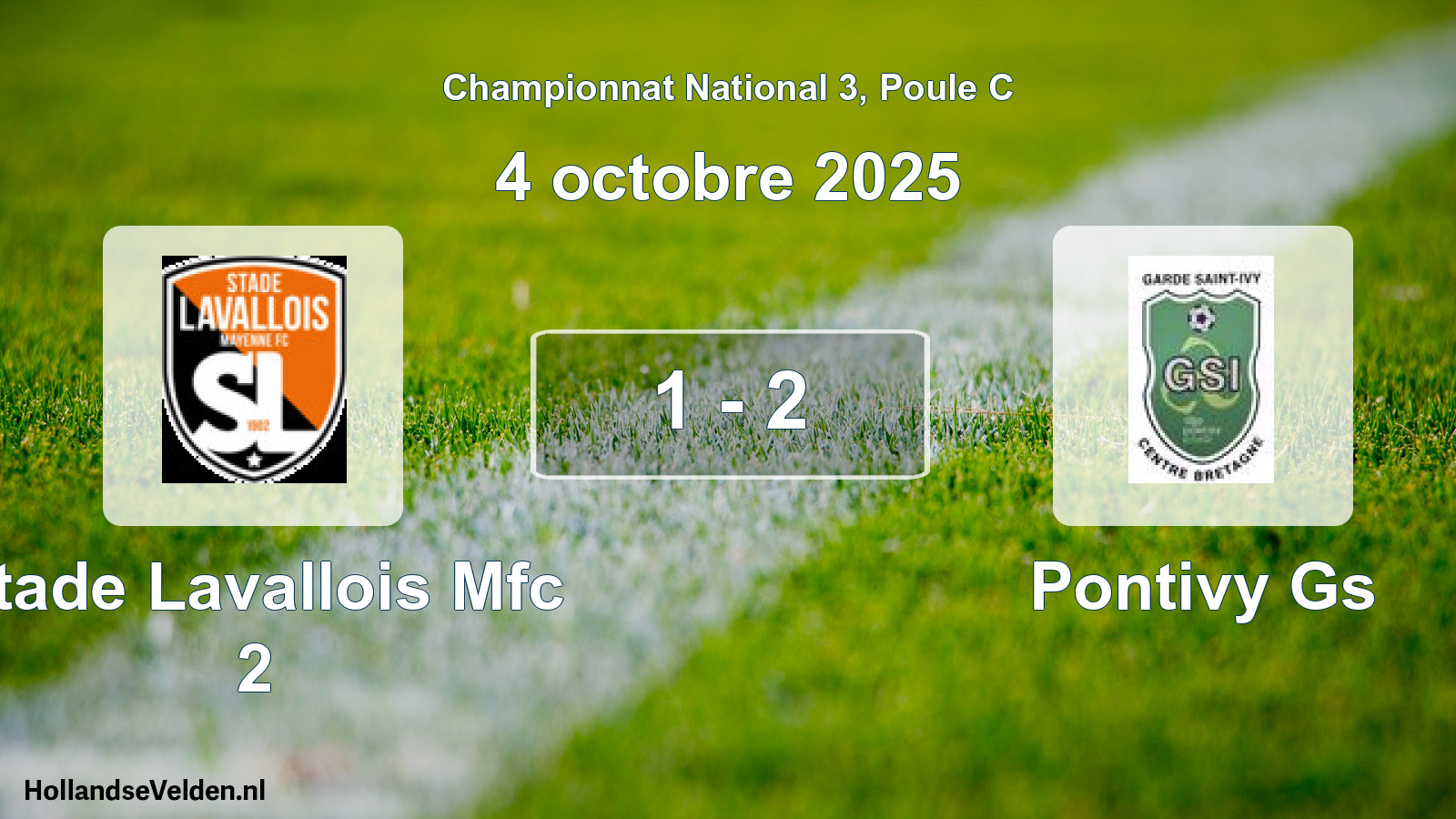 Gespeelde wedstrijd: Stade Lavallois Mfc 2 - Pontivy Gs 1 - 2 (4 octobre 2025)