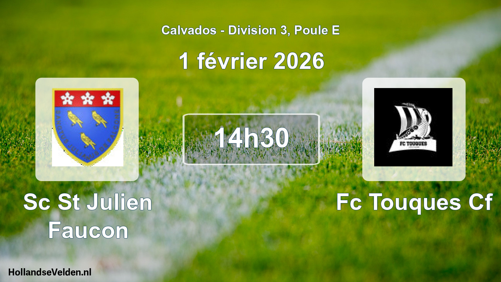 Geplande wedstrijd: Sc St Julien Faucon - Fc Touques Cf (1 februari 2026)