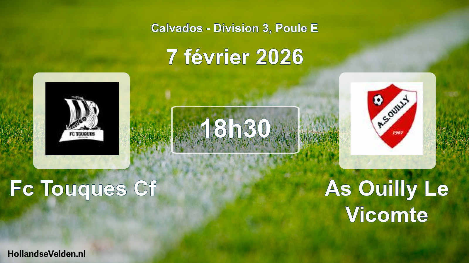 Geplande wedstrijd: Fc Touques Cf - As Ouilly Le Vicomte (7 février 2026)