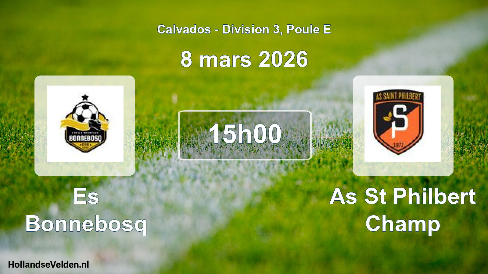 Geplande wedstrijd: Es Bonnebosq - As St Philbert Champ (8 mars 2026)