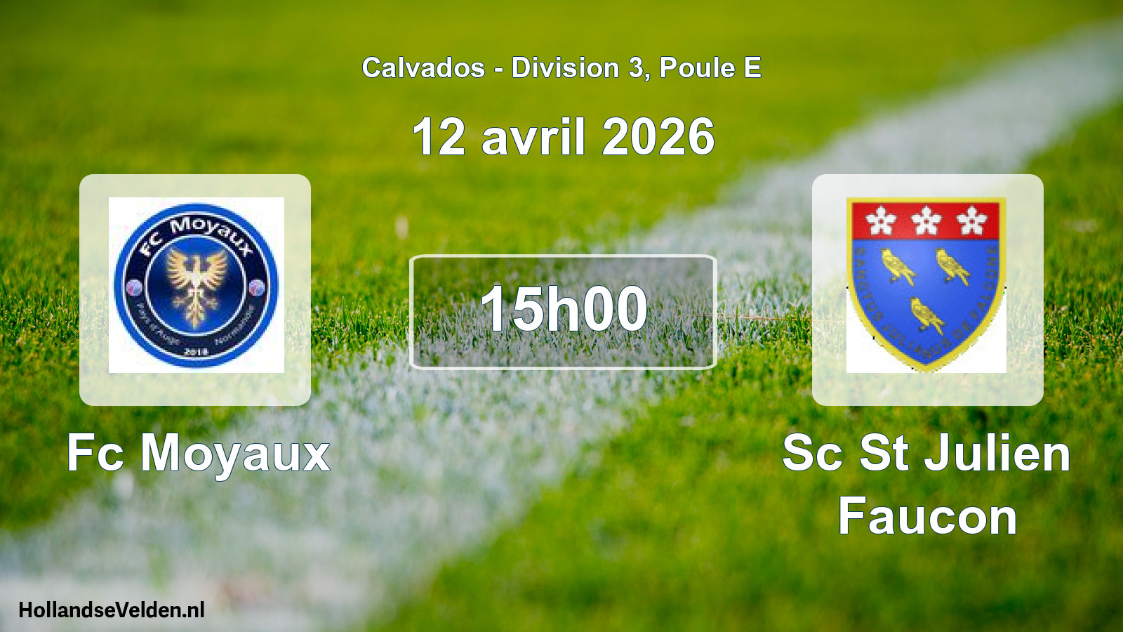 Scheduled Match: Fc Moyaux - Sc St Julien Faucon (12 April 2026)