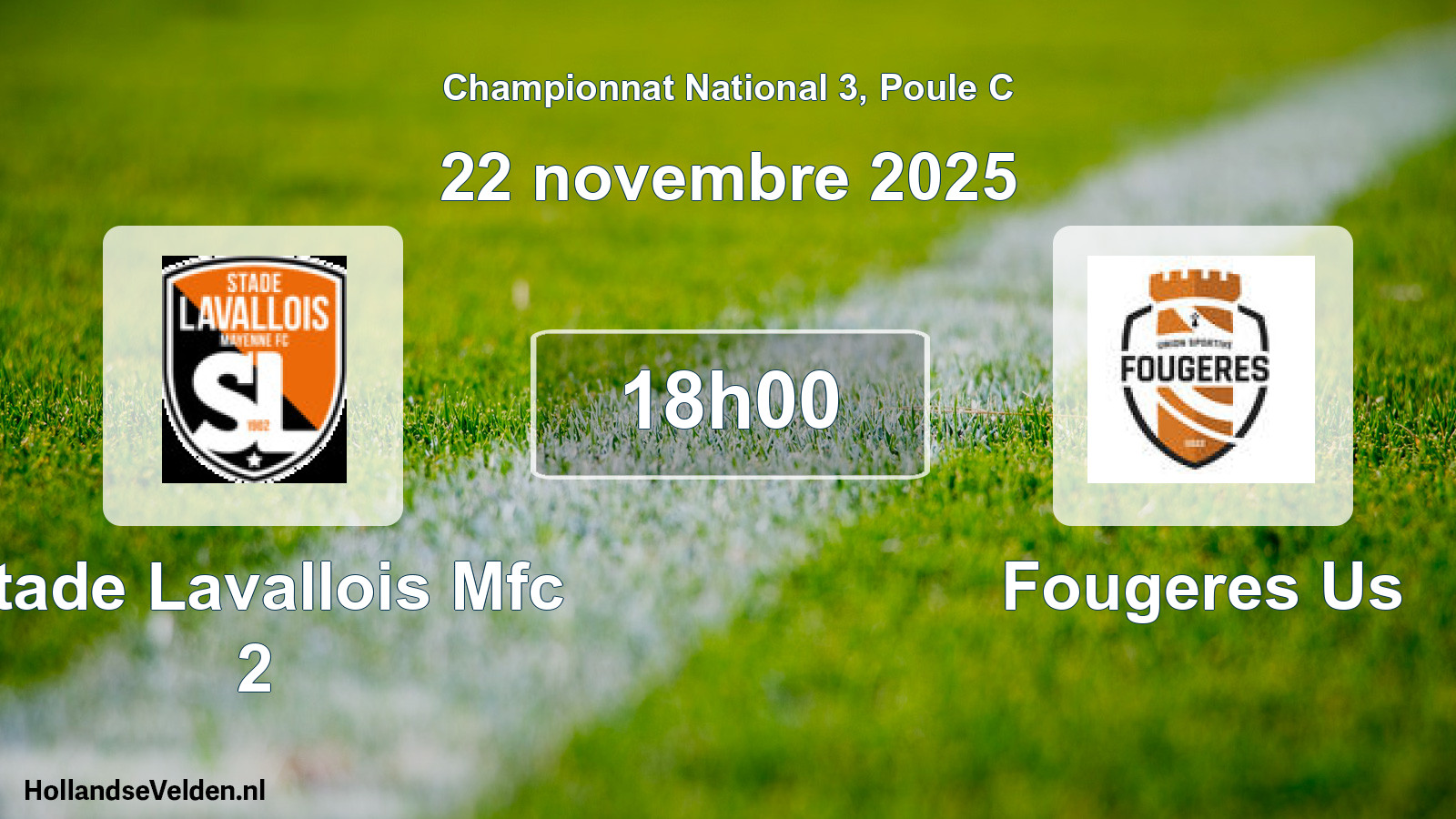 Geplande wedstrijd: Stade Lavallois Mfc 2 - Fougeres Us (22 november 2025)