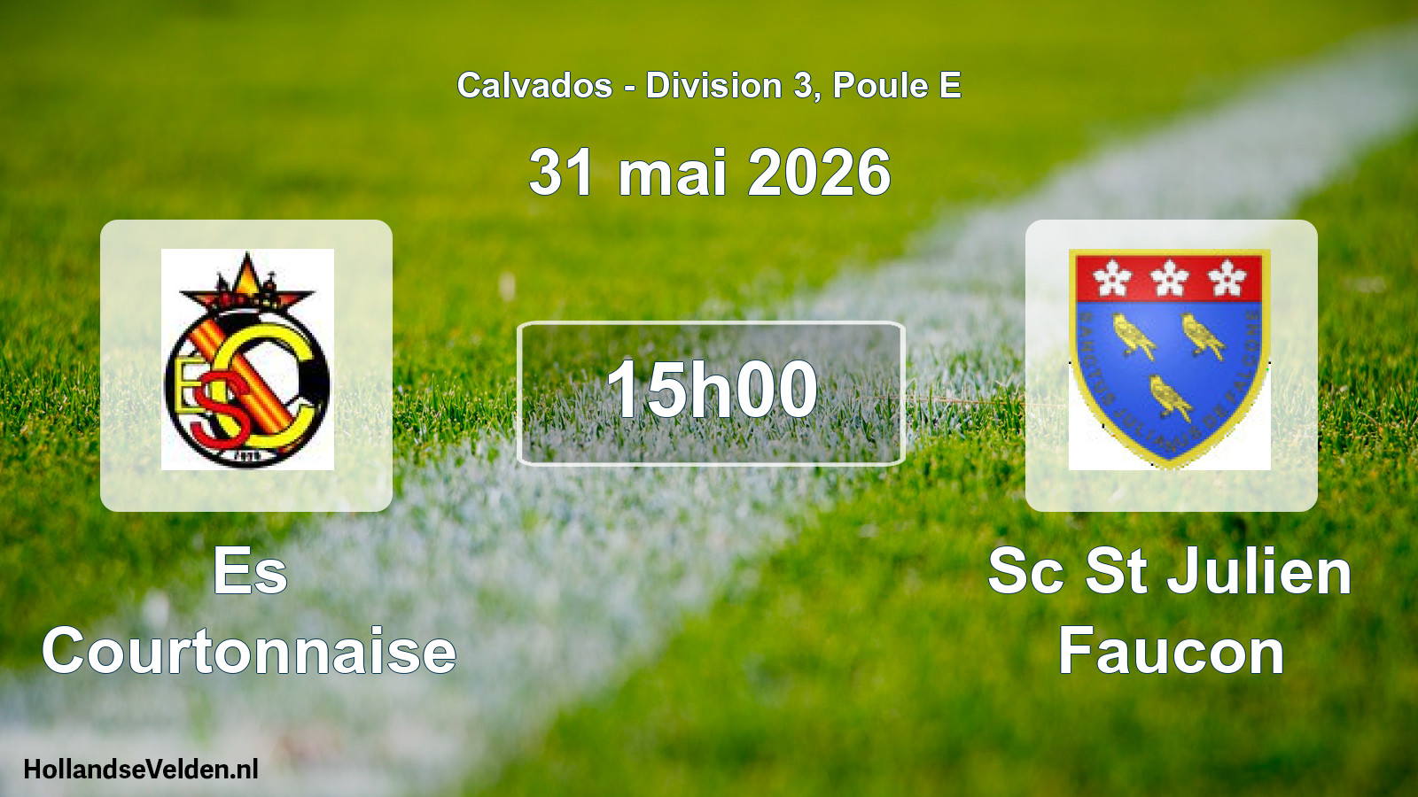 Scheduled Match: Es Courtonnaise - Sc St Julien Faucon (31 May 2026)