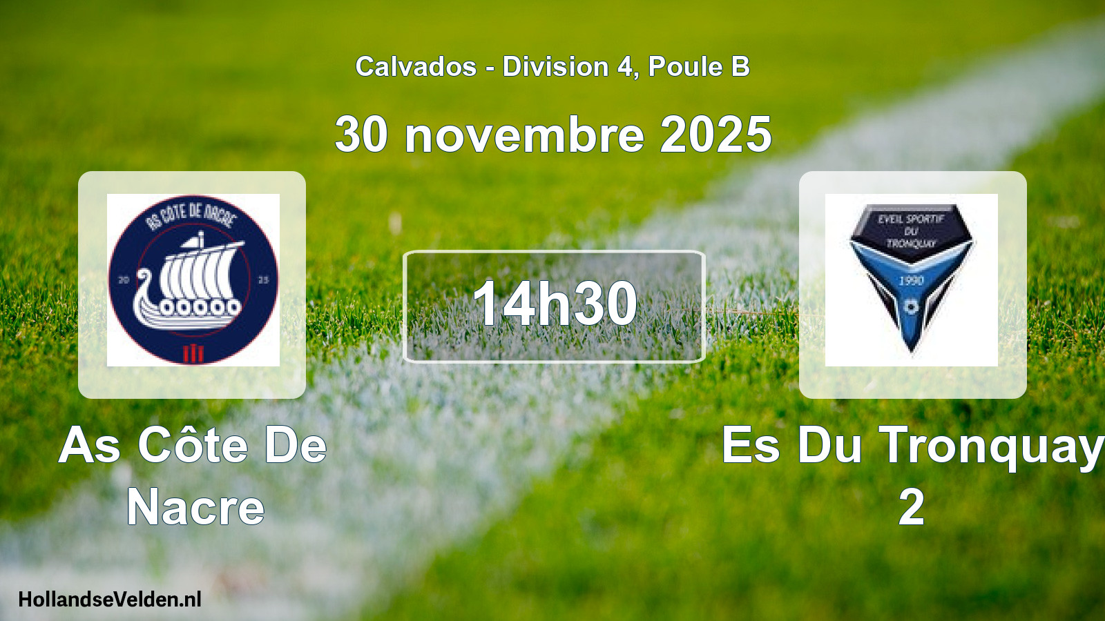 Scheduled Match: As Côte De Nacre - Es Du Tronquay 2 (30 November 2025)