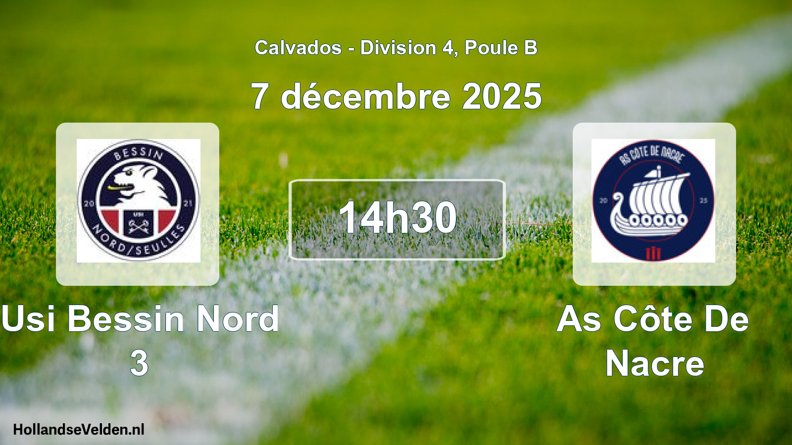 Scheduled Match: Usi Bessin Nord 3 - As Côte De Nacre (7 December 2025)