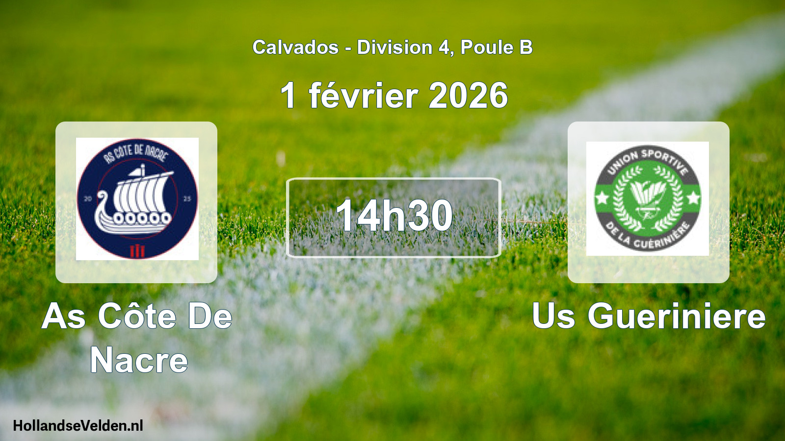 Scheduled Match: As Côte De Nacre - Us Gueriniere (1 February 2026)