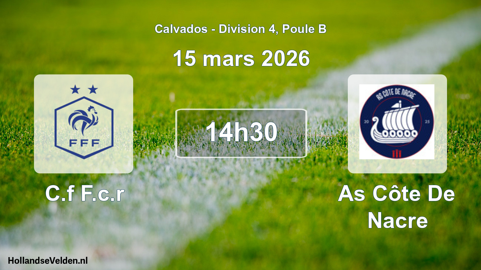 Geplande wedstrijd: C.f F.c.r - As Côte De Nacre (15 mars 2026)