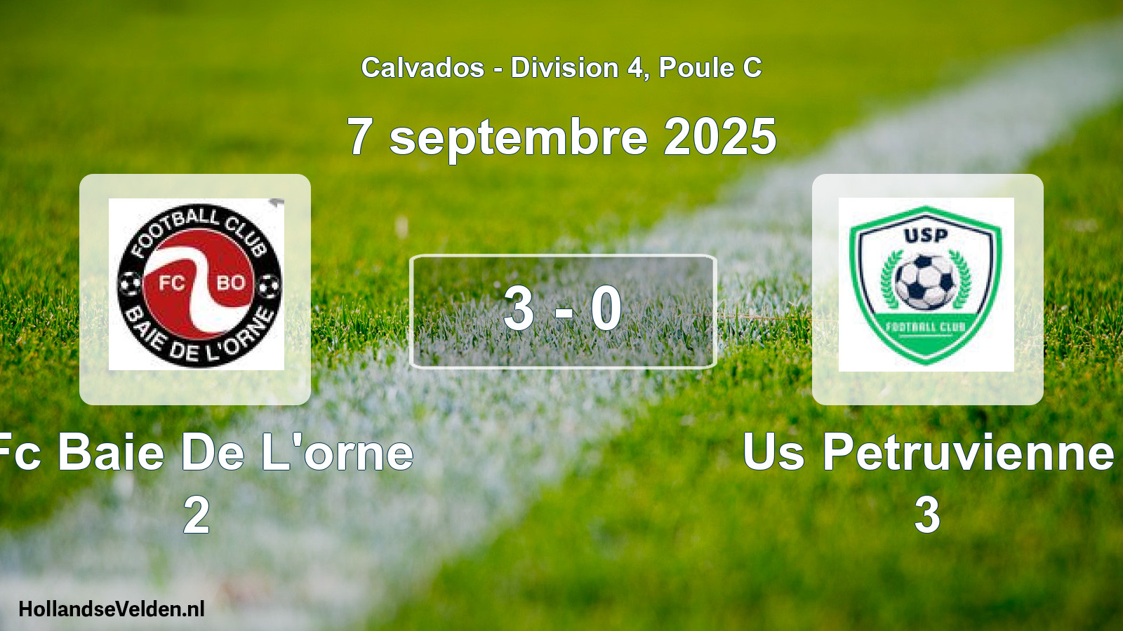 Total number of matches played: Fc Baie De L'orne 2 - Us Petruvienne 3 3 - 0 (7 September 2025)